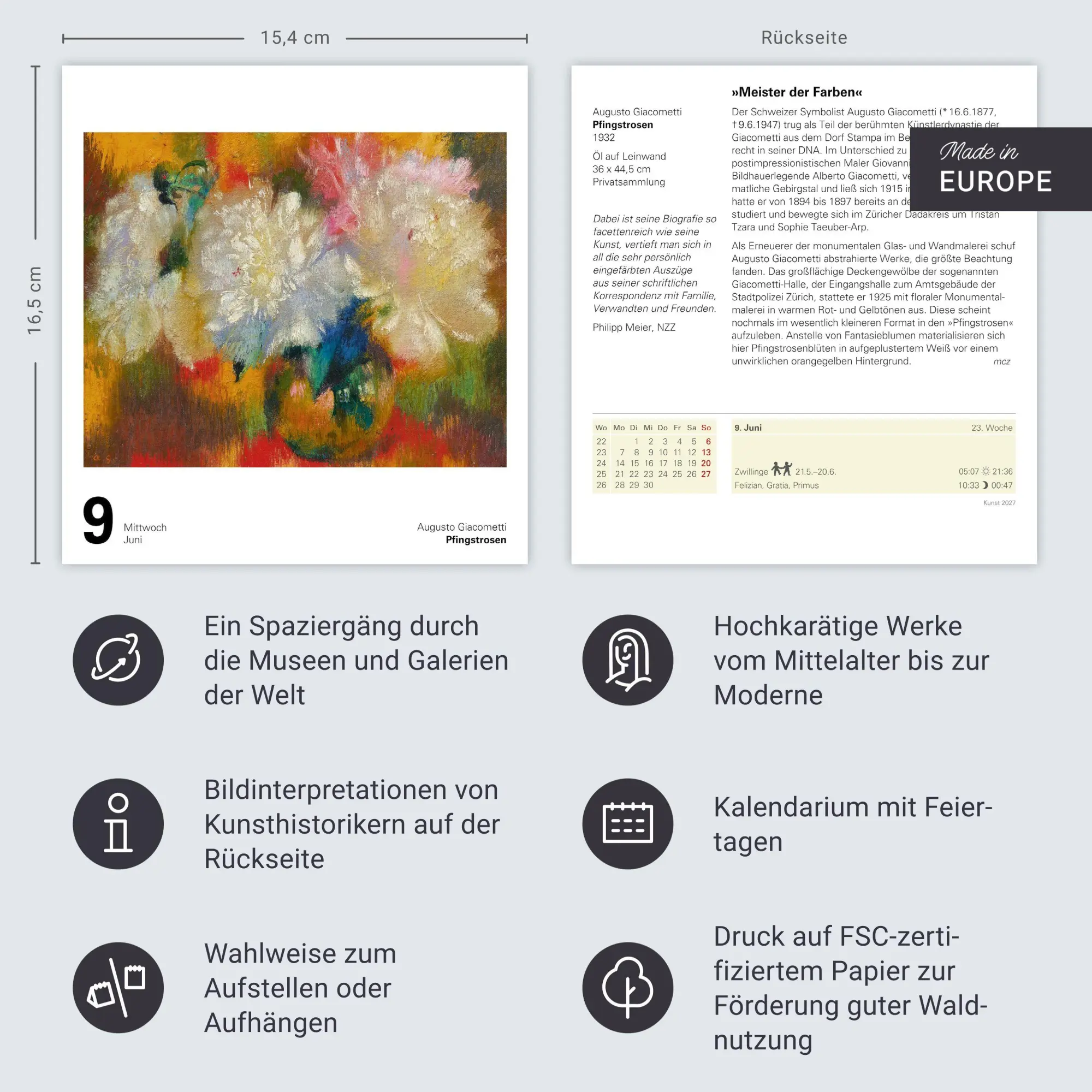 Bild: 9783840038273 | Kunst Tagesabreißkalender 2027 - Kulturkalender - Künstler, Werke,...