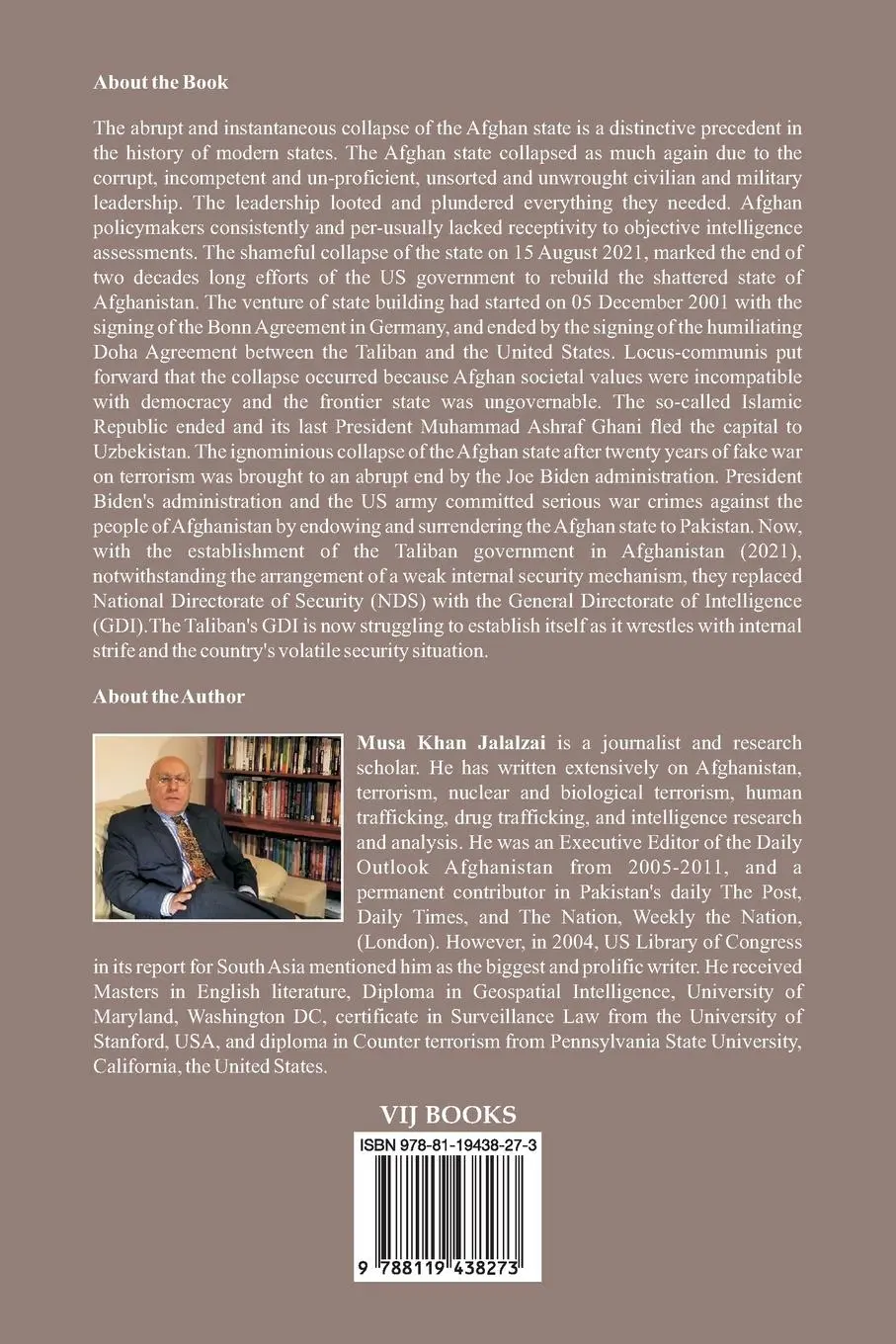 Rückseite: 9788119438273 | The Taliban Intelligence | Musa Khan Jalalzai | Taschenbuch | Englisch