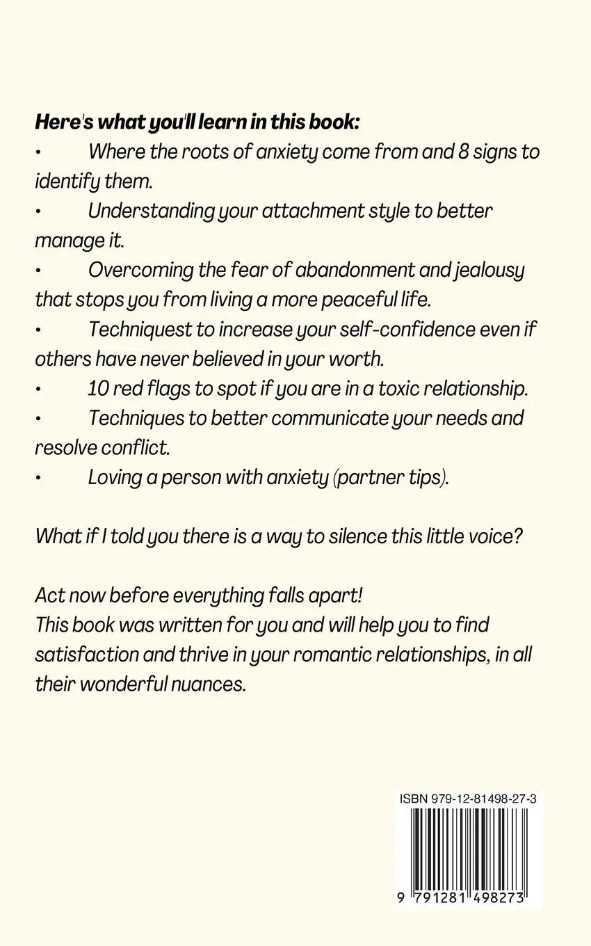 Rückseite: 9791281498273 | Anxiety in Relationships | Vincenzo Venezia | Taschenbuch | Englisch