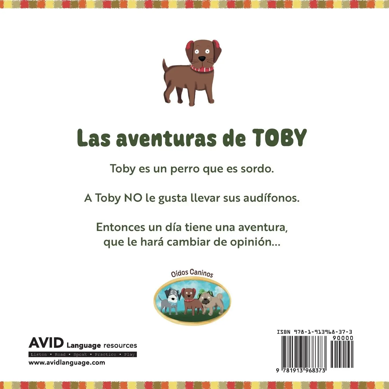Rückseite: 9781913968373 | Las aventuras de TOBY | Karen Hardwicke | Taschenbuch | Spanisch