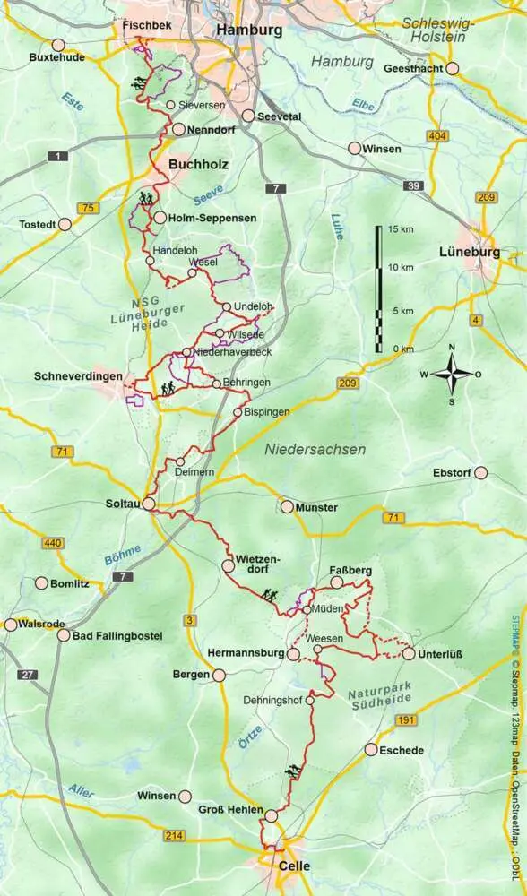 Rückseite: 9783866868373 | Heidschnuckenweg | mit Heideschleifen | Hartmut Engel (u. a.) | Buch