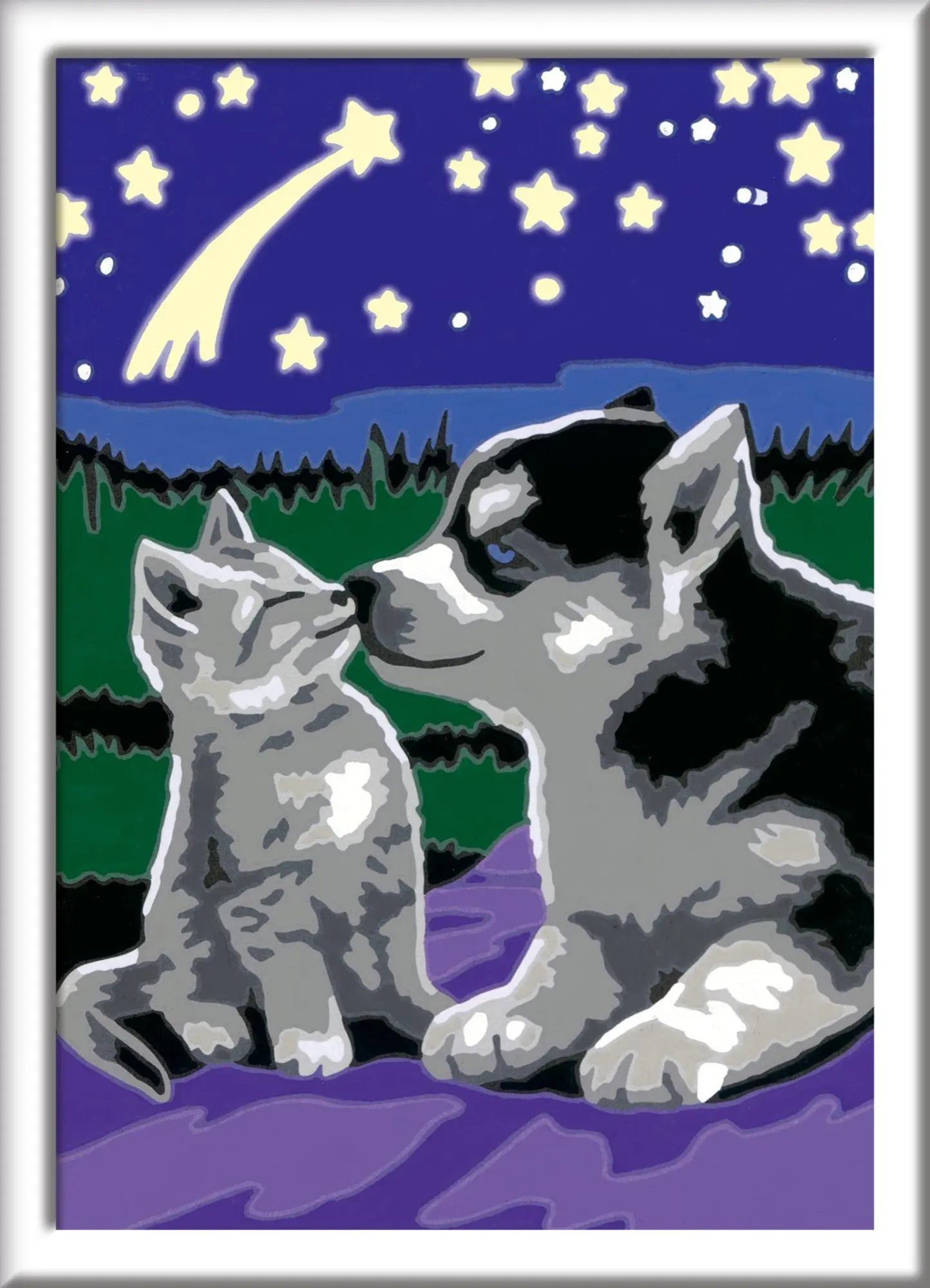 Bild: 4005556278473 | Hund und Katze. Malen nach Zahlen Serie E Brilliant | Spiel | Spiel