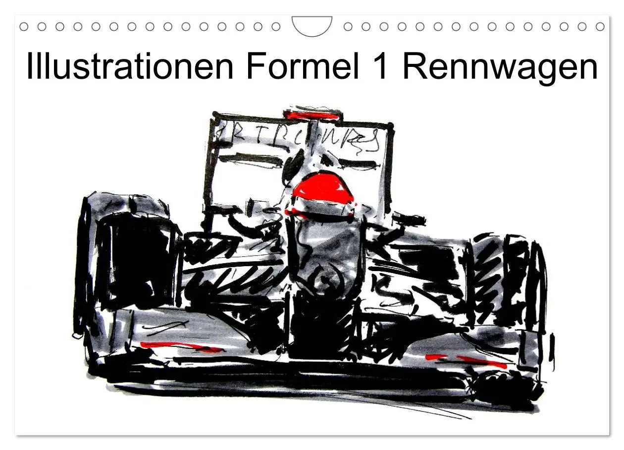 Cover: 9783516218473 | Illustrationen Formel 1 Rennwagen (Wandkalender 2026 DIN A4 quer),...