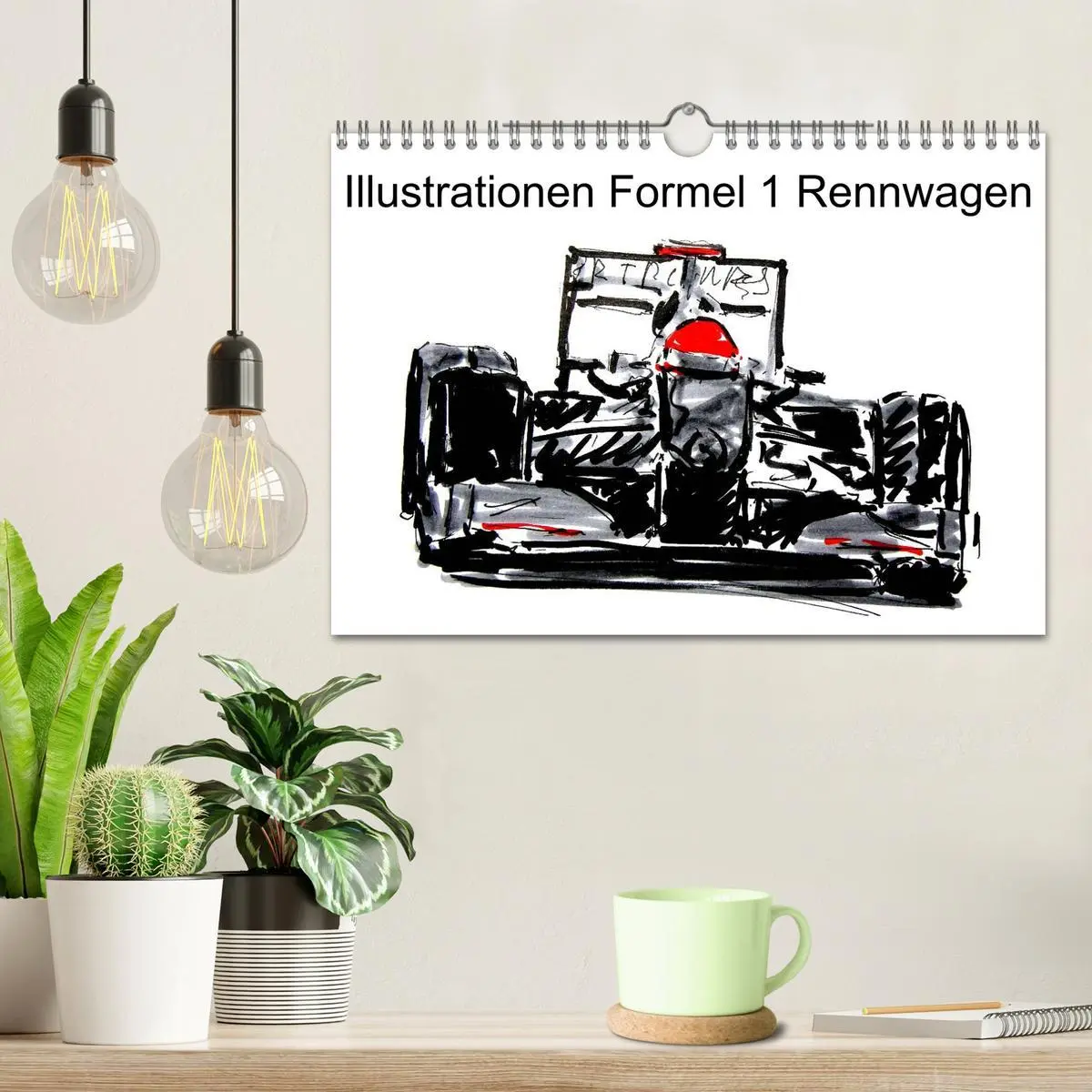 Bild: 9783516218473 | Illustrationen Formel 1 Rennwagen (Wandkalender 2026 DIN A4 quer),...