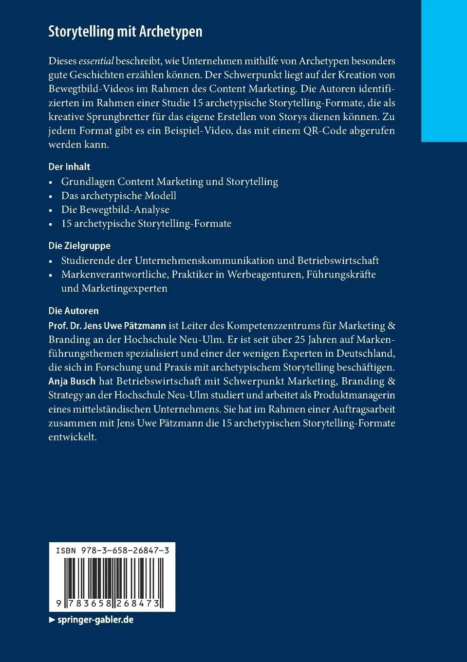 Rückseite: 9783658268473 | Storytelling mit Archetypen | Anja Busch (u. a.) | Taschenbuch | xi