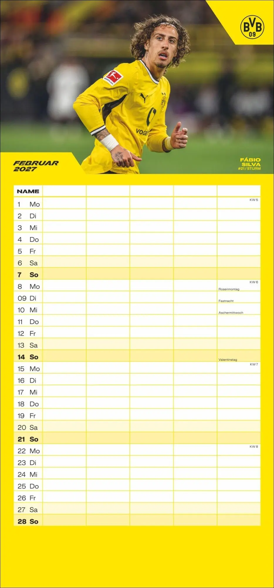 Bild: 9783756418473 | BVB Familienplaner 2027 | Heye | Kalender | Bundesliga Kalender Heye
