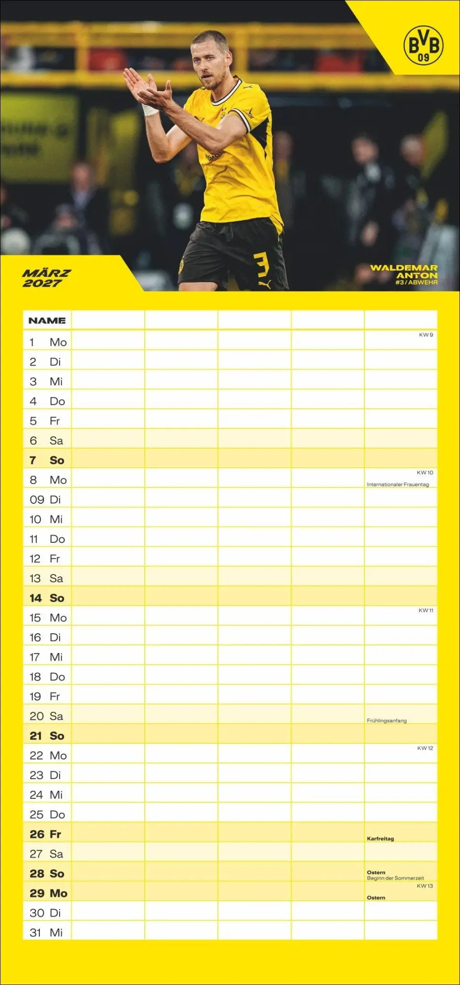 Bild: 9783756418473 | BVB Familienplaner 2027 | Heye | Kalender | Bundesliga Kalender Heye