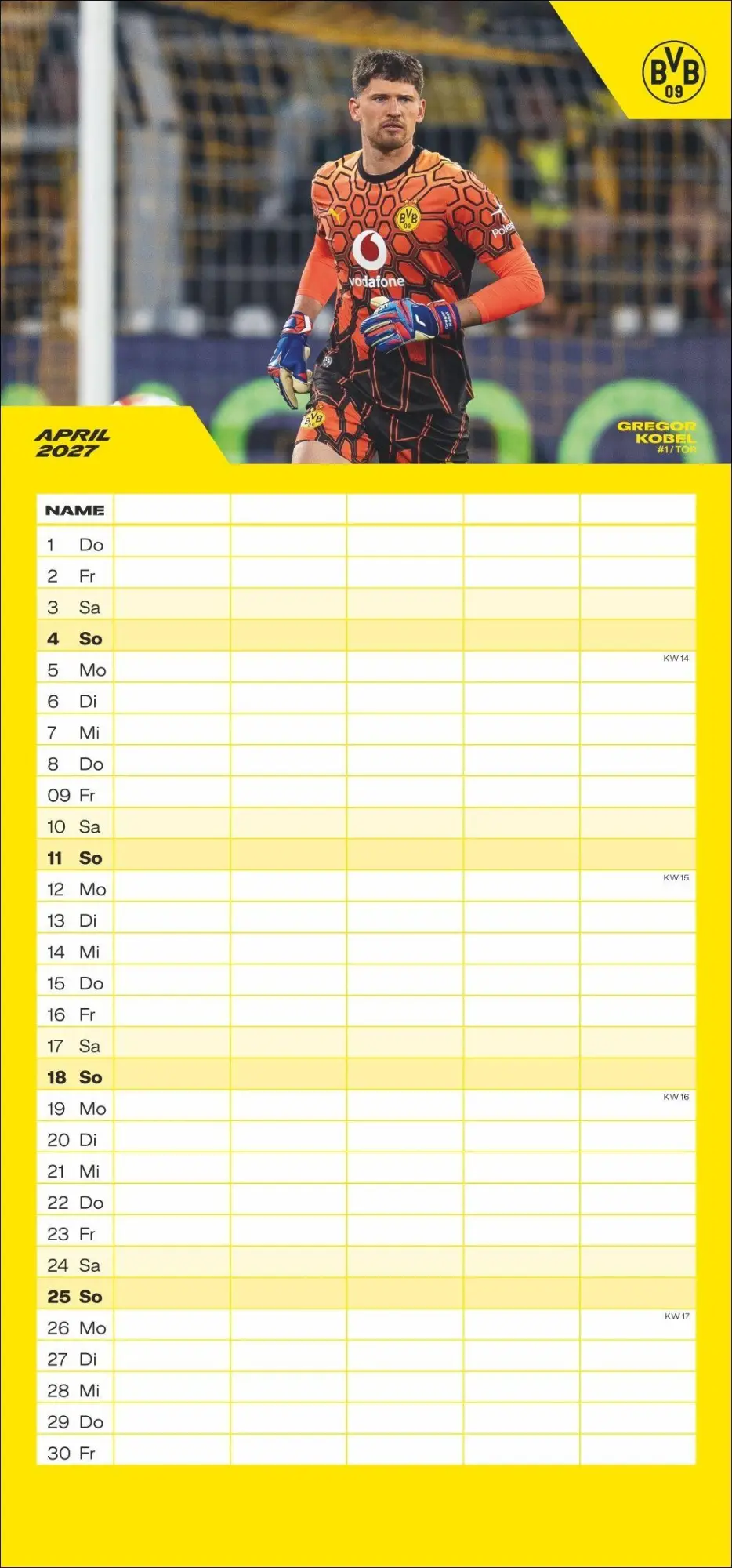 Bild: 9783756418473 | BVB Familienplaner 2027 | Heye | Kalender | Bundesliga Kalender Heye