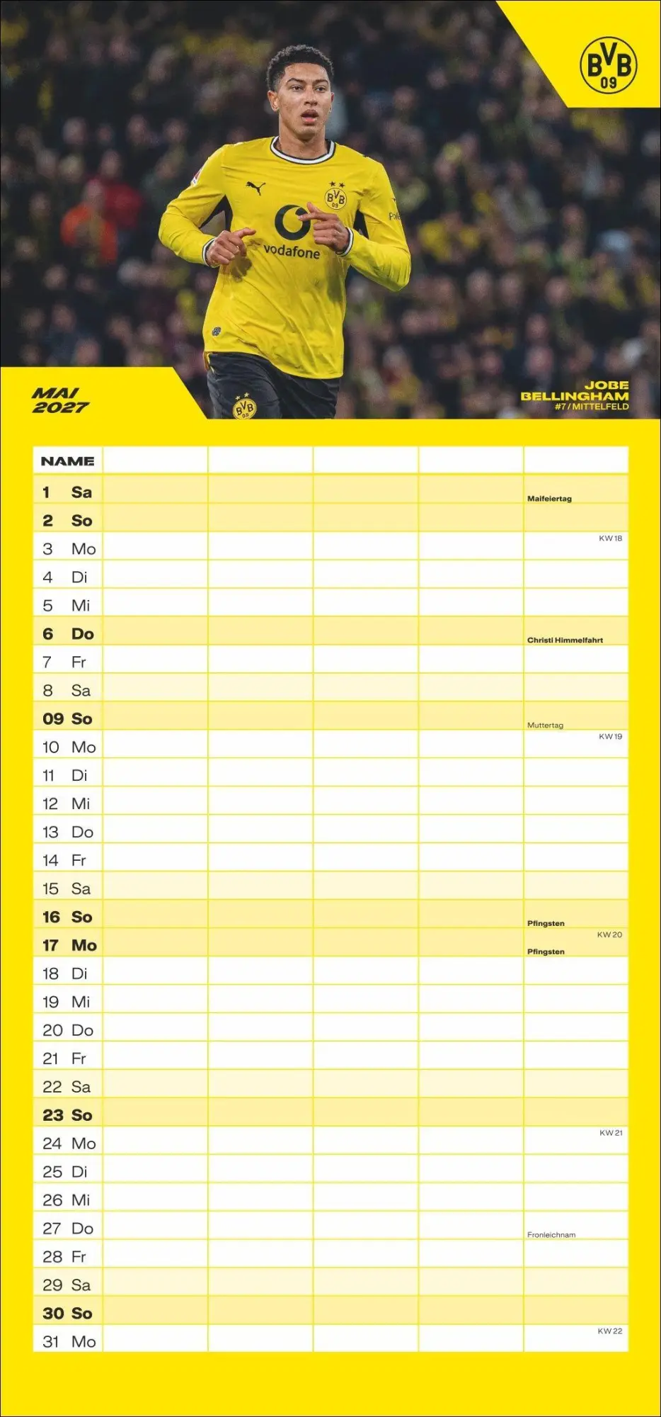 Bild: 9783756418473 | BVB Familienplaner 2027 | Heye | Kalender | Bundesliga Kalender Heye