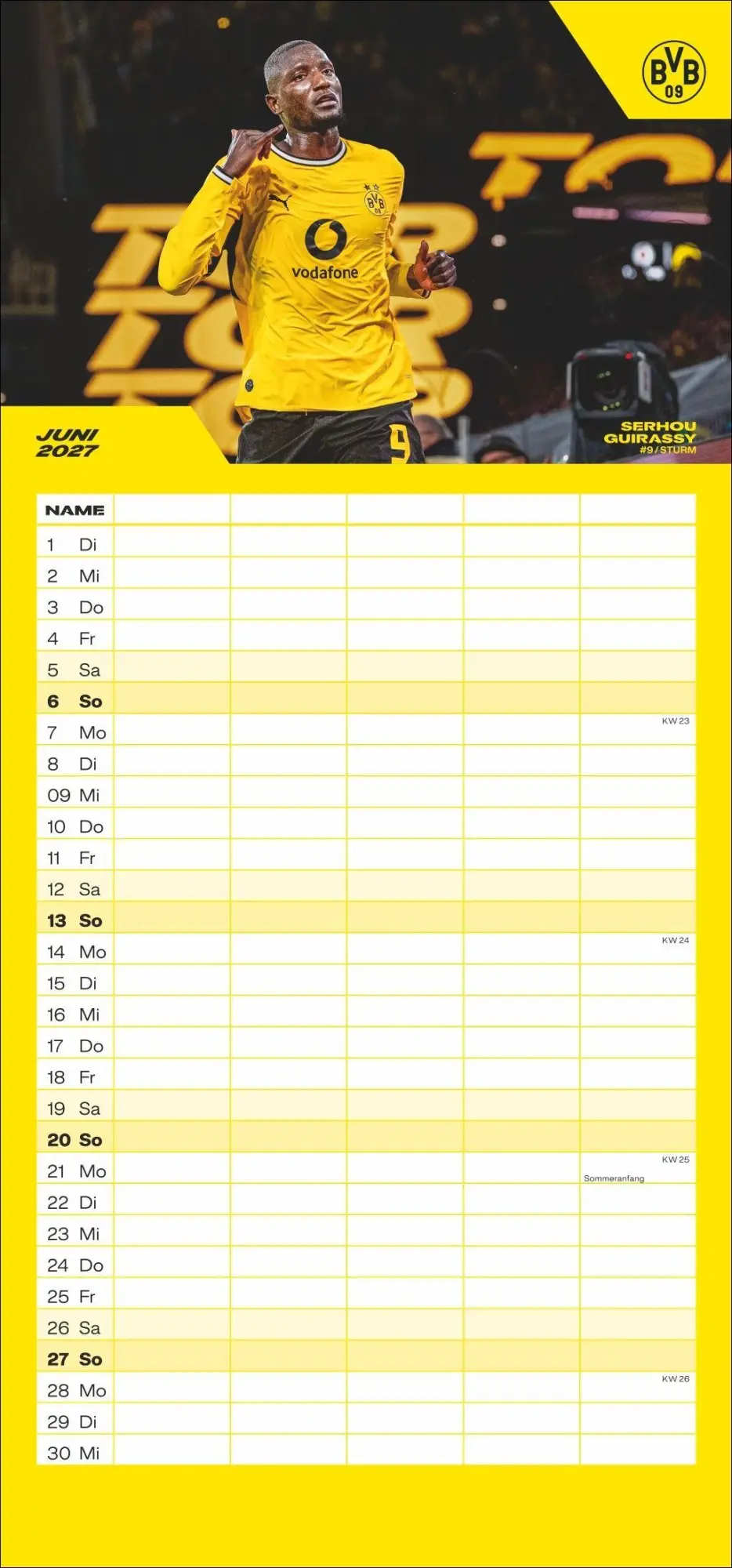Bild: 9783756418473 | BVB Familienplaner 2027 | Heye | Kalender | Bundesliga Kalender Heye