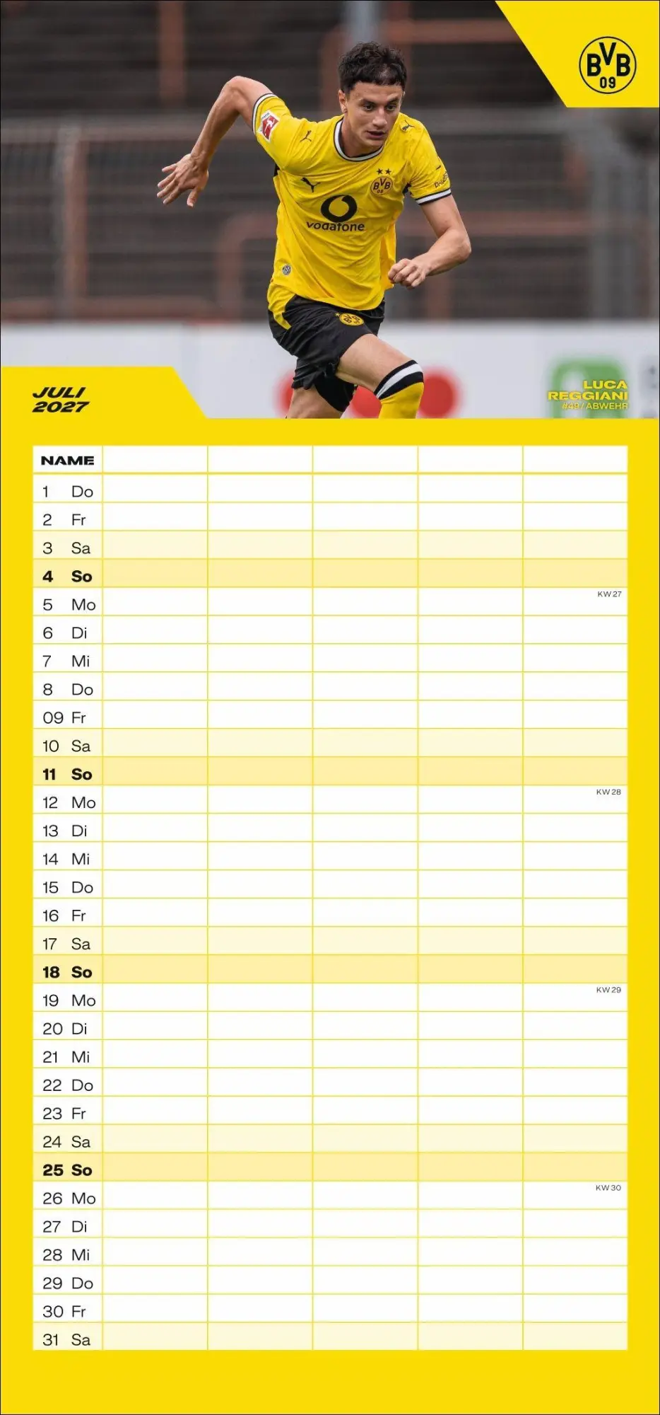 Bild: 9783756418473 | BVB Familienplaner 2027 | Heye | Kalender | Bundesliga Kalender Heye