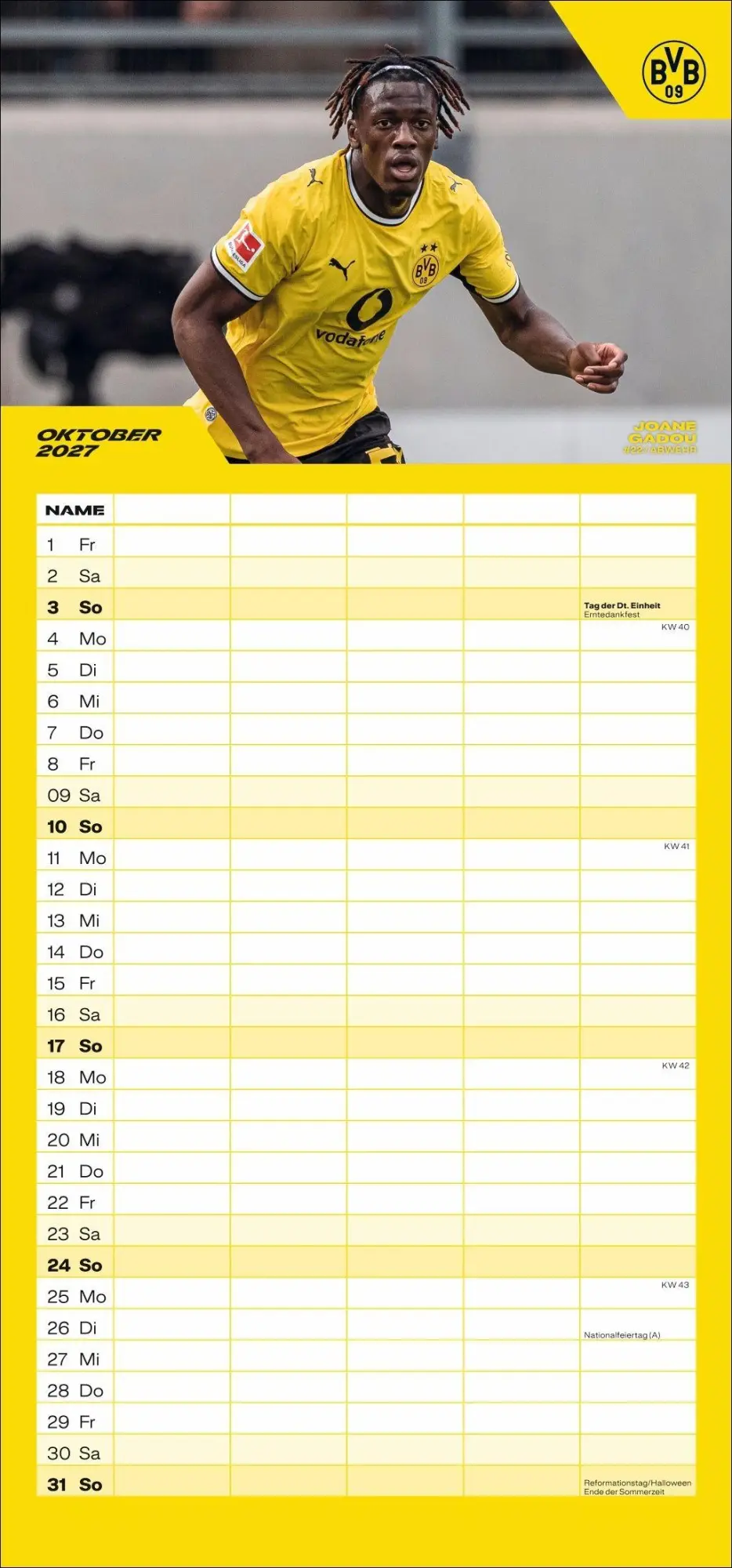 Bild: 9783756418473 | BVB Familienplaner 2027 | Heye | Kalender | Bundesliga Kalender Heye