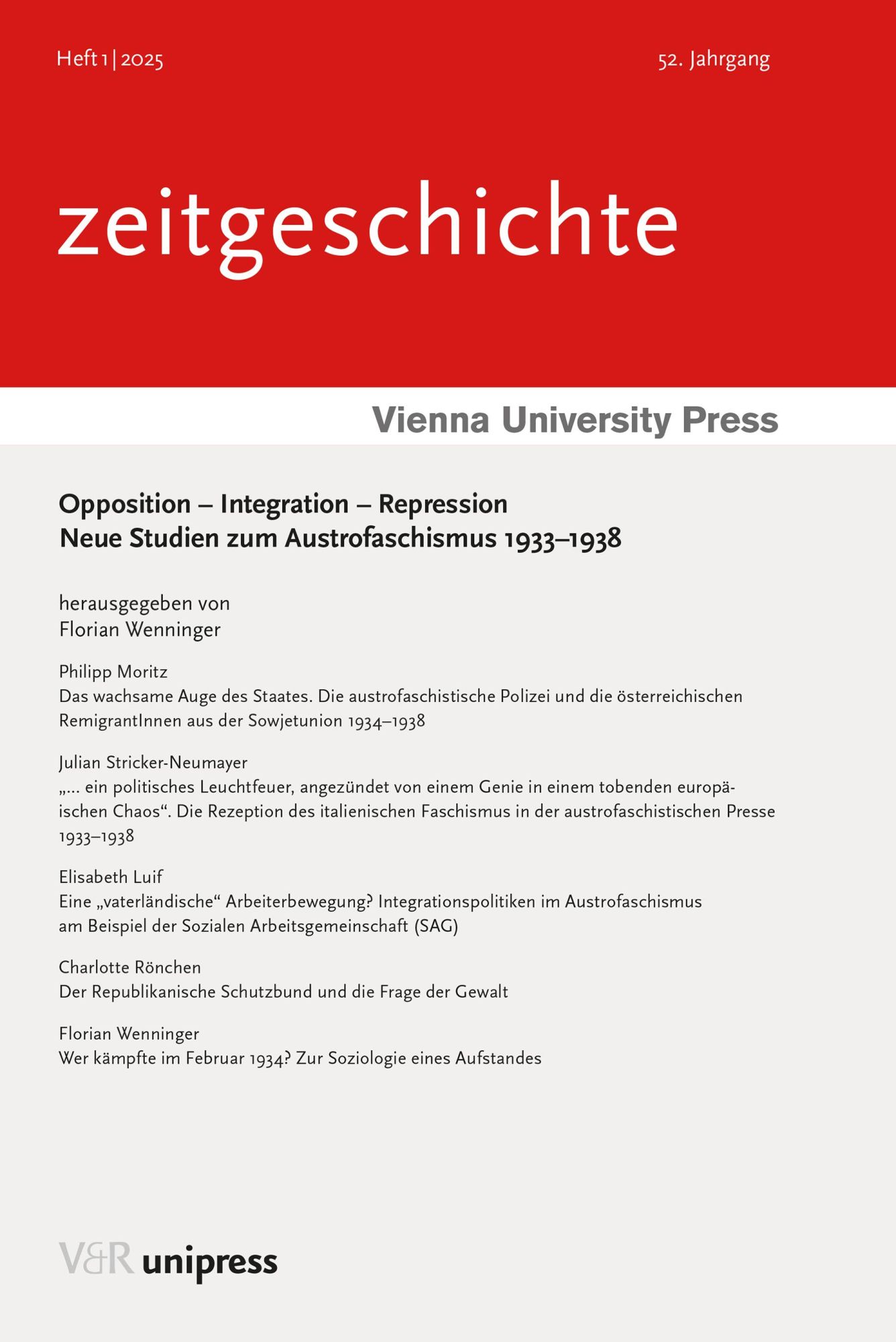 Cover: 9783847118473 | Opposition - Integration - Repression | Florian Wenninger | Buch