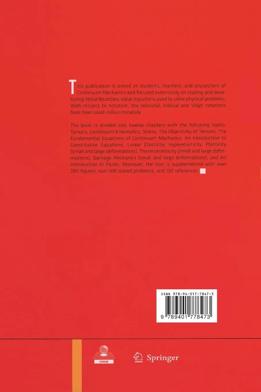 Rückseite: 9789401778473 | Notes on Continuum Mechanics | Eduardo Wv Chaves | Taschenbuch | xxi