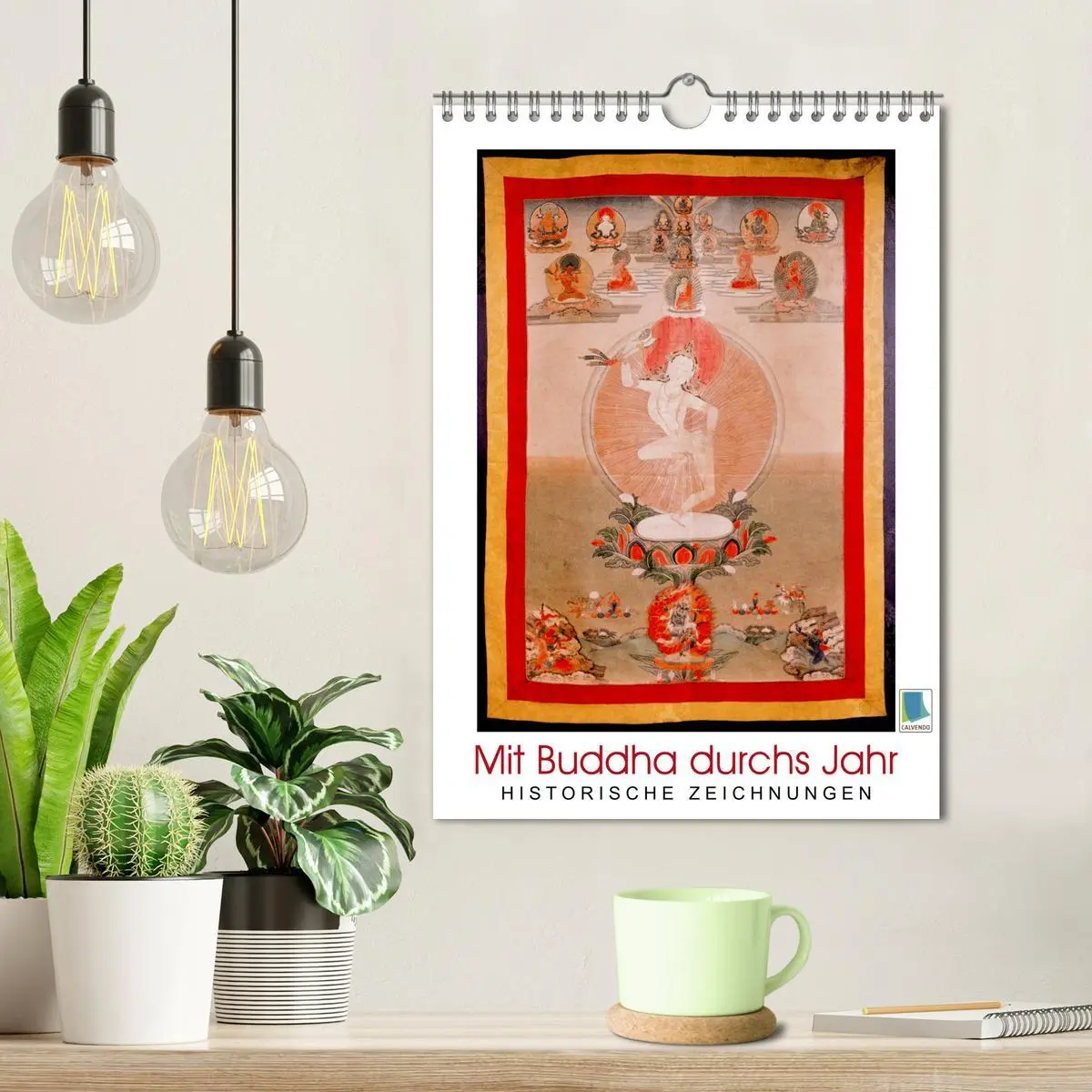 Bild: 9783516448573 | Mit Buddha durchs Jahr: historische Zeichnungen (Wandkalender 2026...