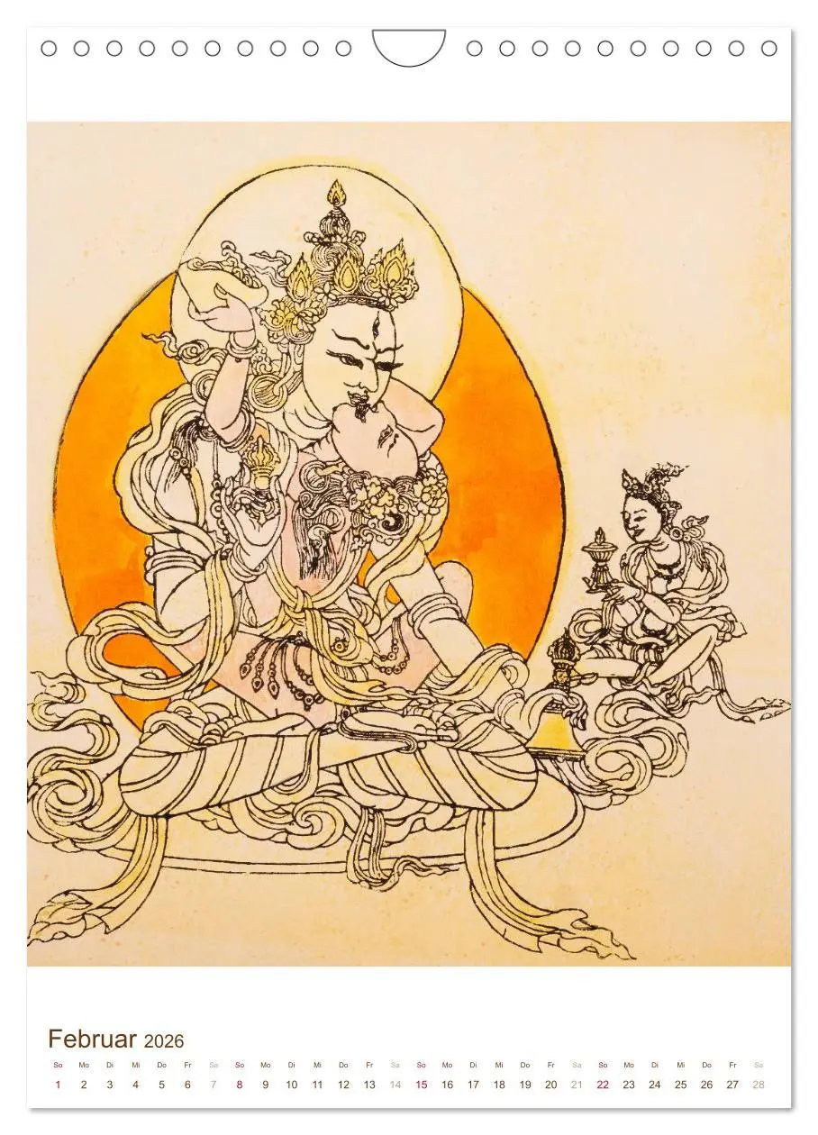 Bild: 9783516448573 | Mit Buddha durchs Jahr: historische Zeichnungen (Wandkalender 2026...