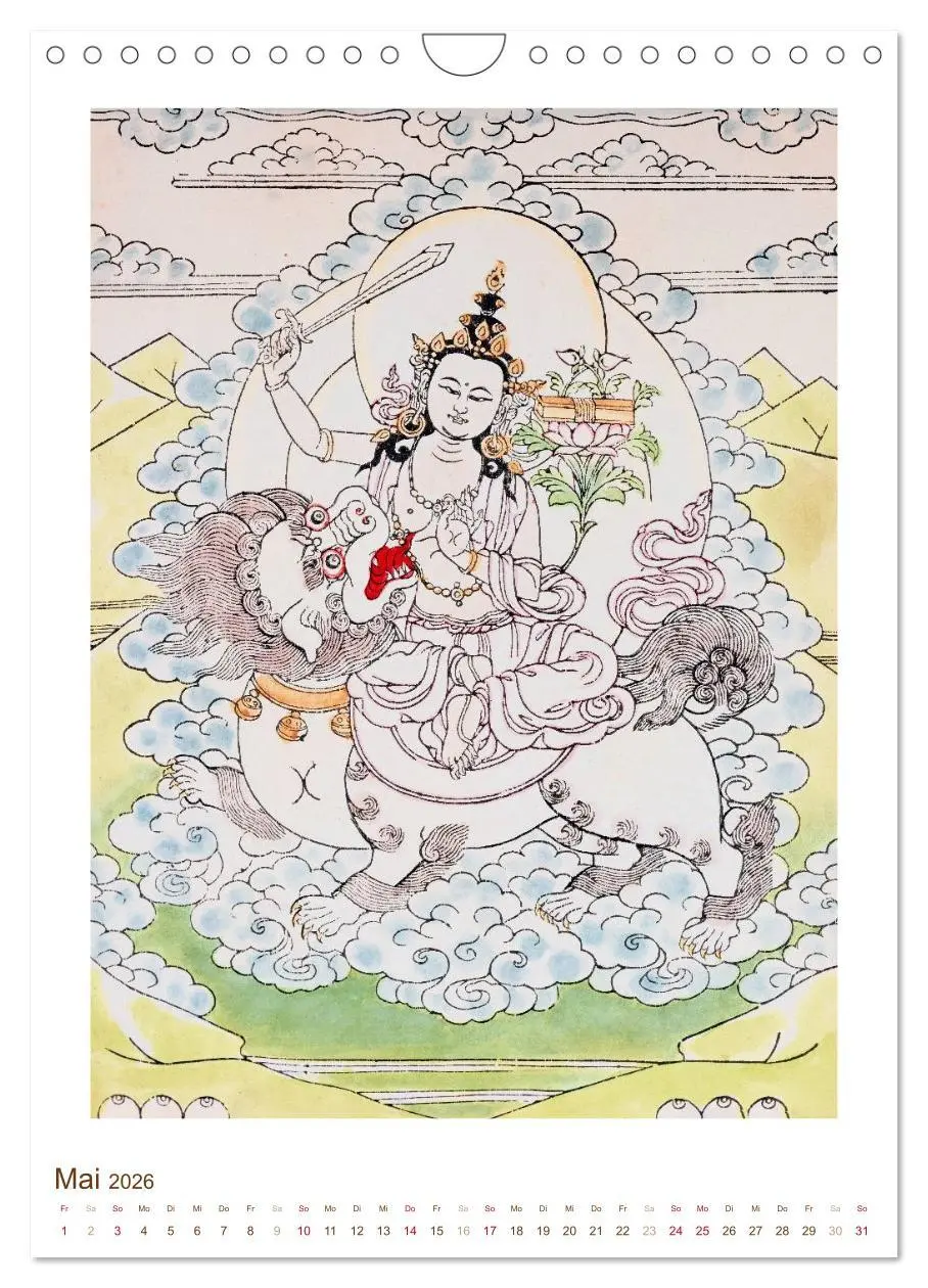 Bild: 9783516448573 | Mit Buddha durchs Jahr: historische Zeichnungen (Wandkalender 2026...
