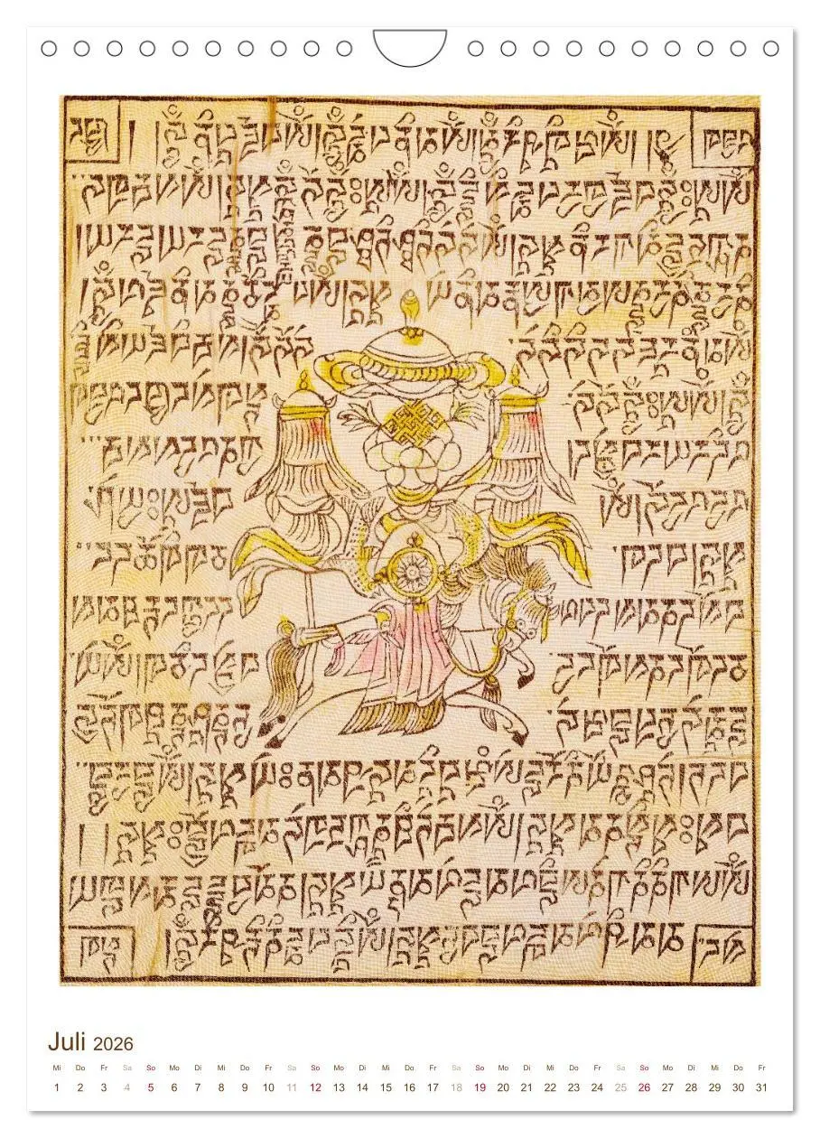 Bild: 9783516448573 | Mit Buddha durchs Jahr: historische Zeichnungen (Wandkalender 2026...
