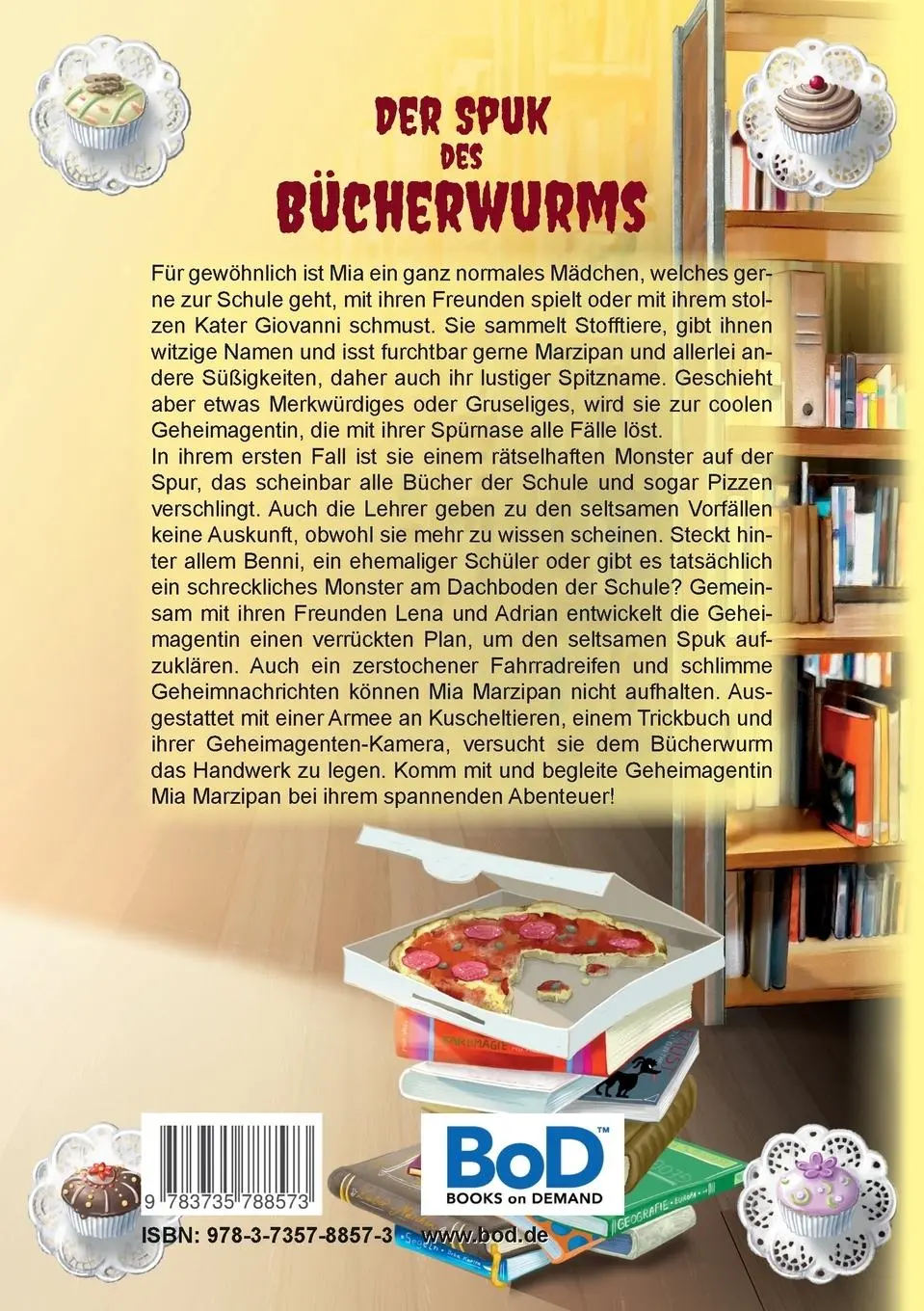 Rückseite: 9783735788573 | Geheimagentin Mia Marzipan | Der Spuk des Bücherwurms | Scheiblecker