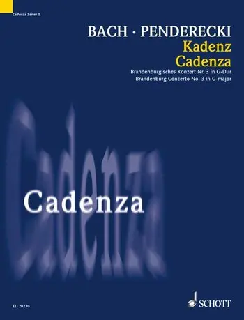 Cover: 9790001148573 | Cadenza for the Brandenburg Concerto No. 3 G major | Penderecki | Buch