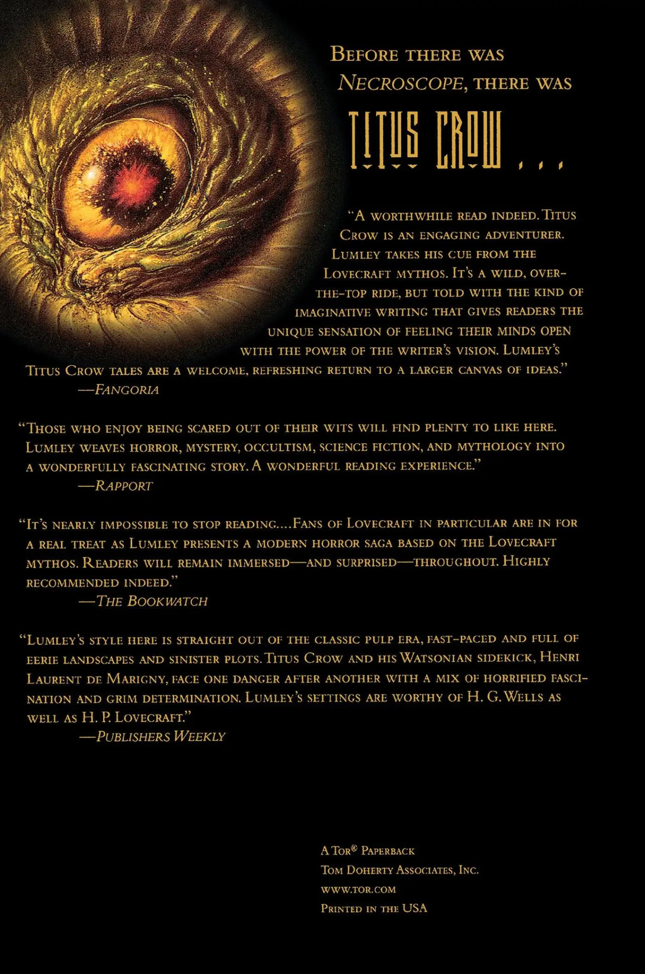 Rückseite: 9780312868673 | Titus Crow, Volume 1 | Brian Lumley | Taschenbuch | Englisch | 2000