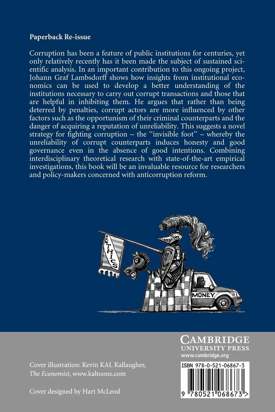 Rückseite: 9780521068673 | The Institutional Economics of Corruption and Reform | Lambsdorff