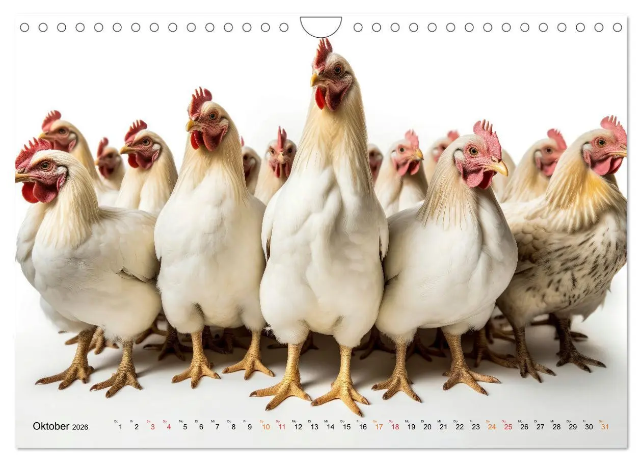 Bild: 9783457348673 | Hühner Alarm (Wandkalender 2026 DIN A4 quer), CALVENDO Monatskalender