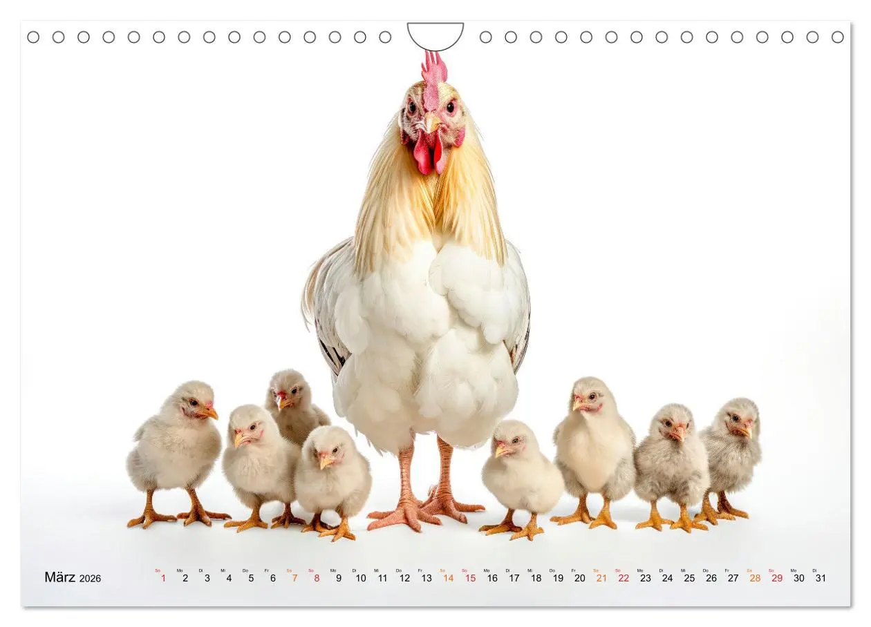 Bild: 9783457348673 | Hühner Alarm (Wandkalender 2026 DIN A4 quer), CALVENDO Monatskalender