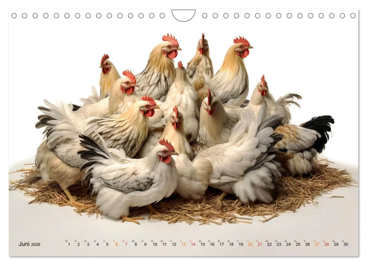 Bild: 9783457348673 | Hühner Alarm (Wandkalender 2026 DIN A4 quer), CALVENDO Monatskalender