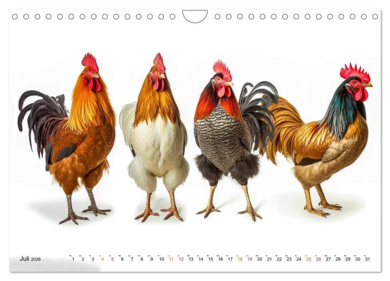 Bild: 9783457348673 | Hühner Alarm (Wandkalender 2026 DIN A4 quer), CALVENDO Monatskalender