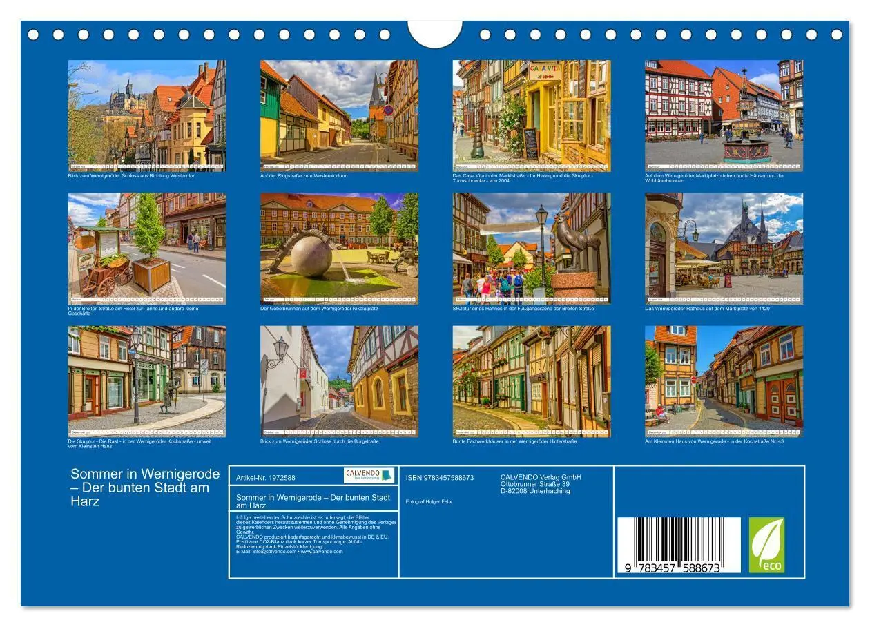 Bild: 9783457588673 | Sommer in Wernigerode - Der bunten Stadt am Harz (Wandkalender 2026...