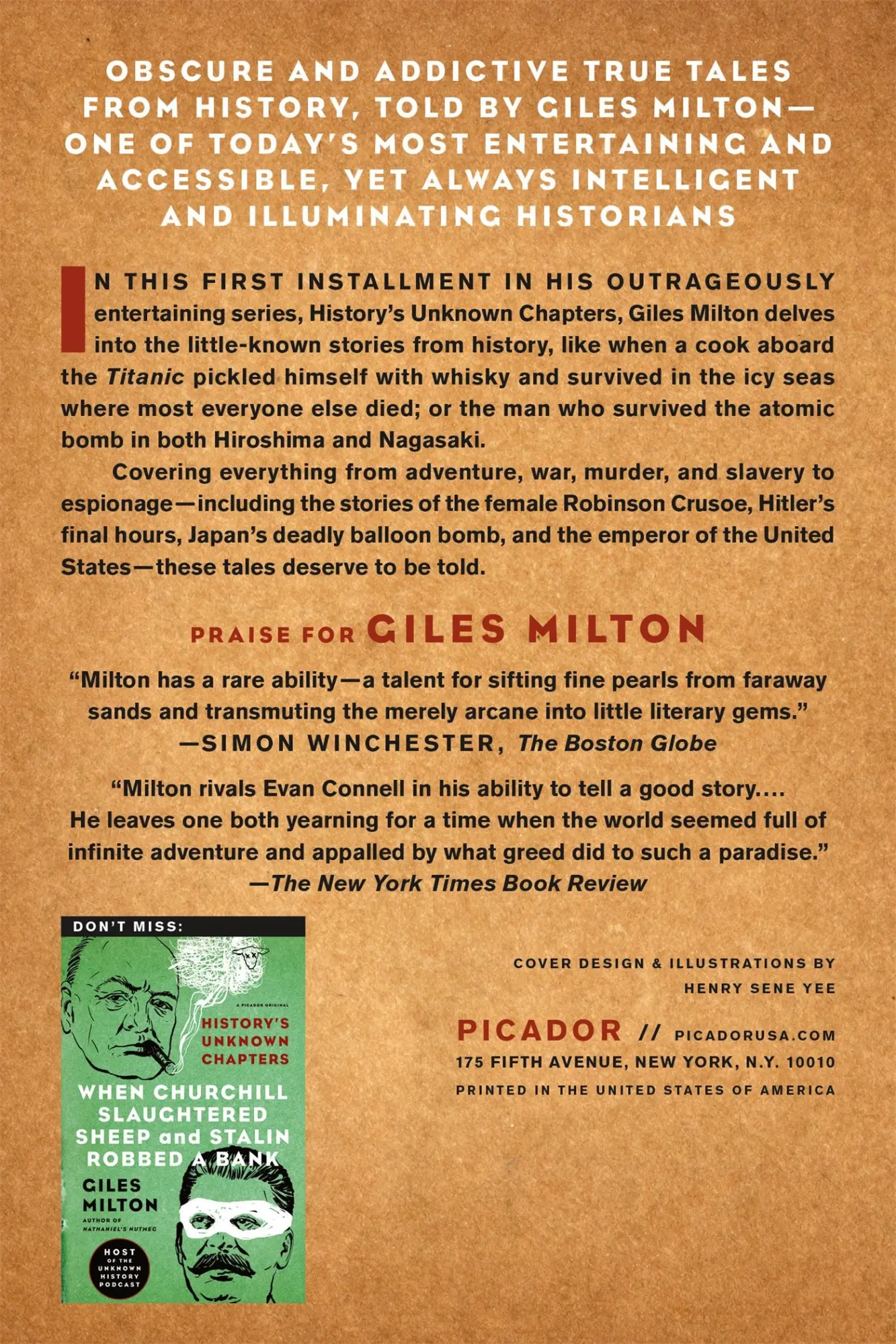 Rückseite: 9781250078773 | When Hitler Took Cocaine and Lenin Lost His Brain | Giles Milton