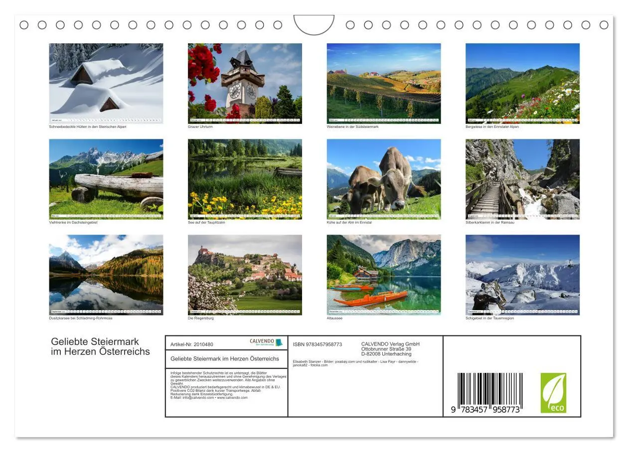 Bild: 9783457958773 | Geliebte Steiermark im Herzen Österreichs (Wandkalender 2026 DIN A4...