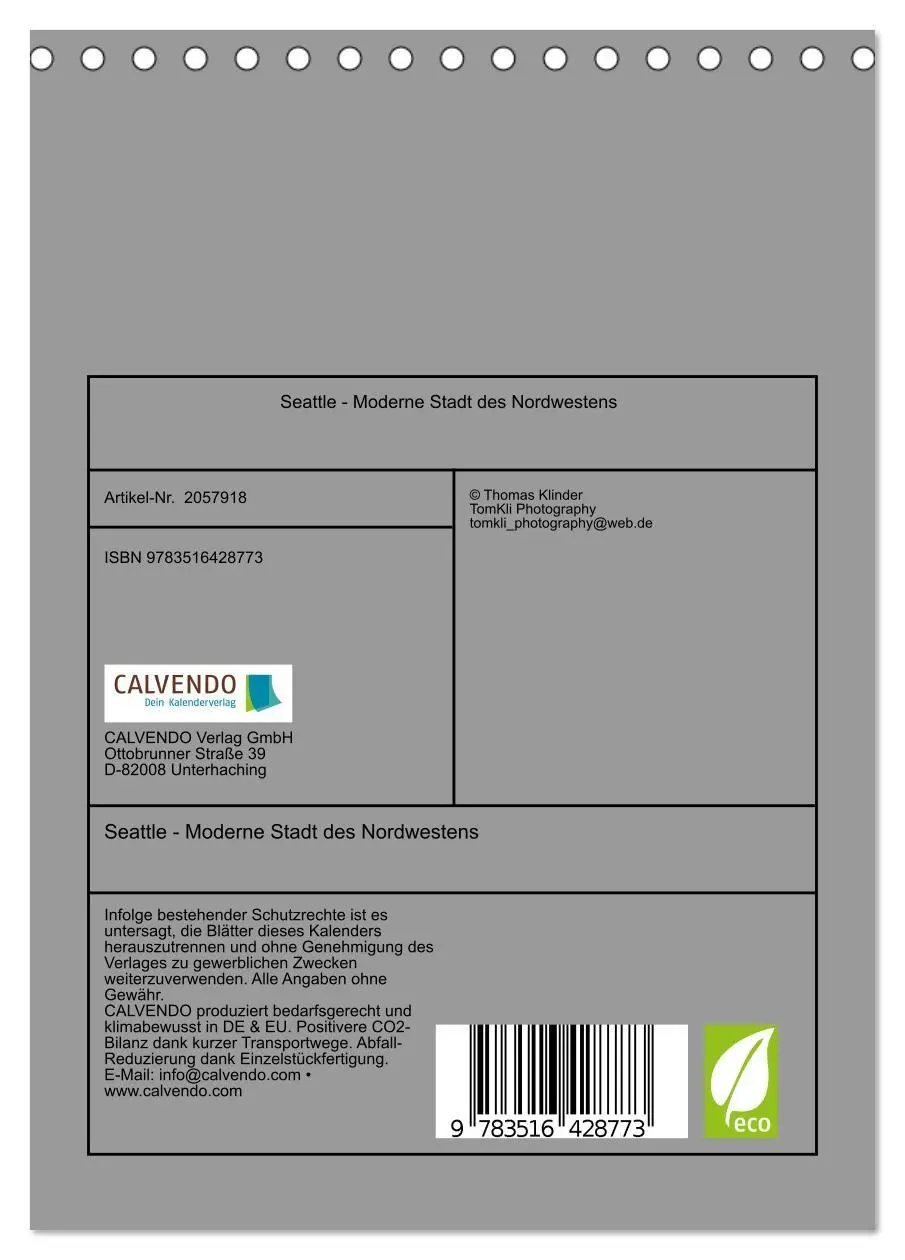 Bild: 9783516428773 | Seattle - Moderne Stadt des Nordwestens (Tischkalender 2026 DIN A5...