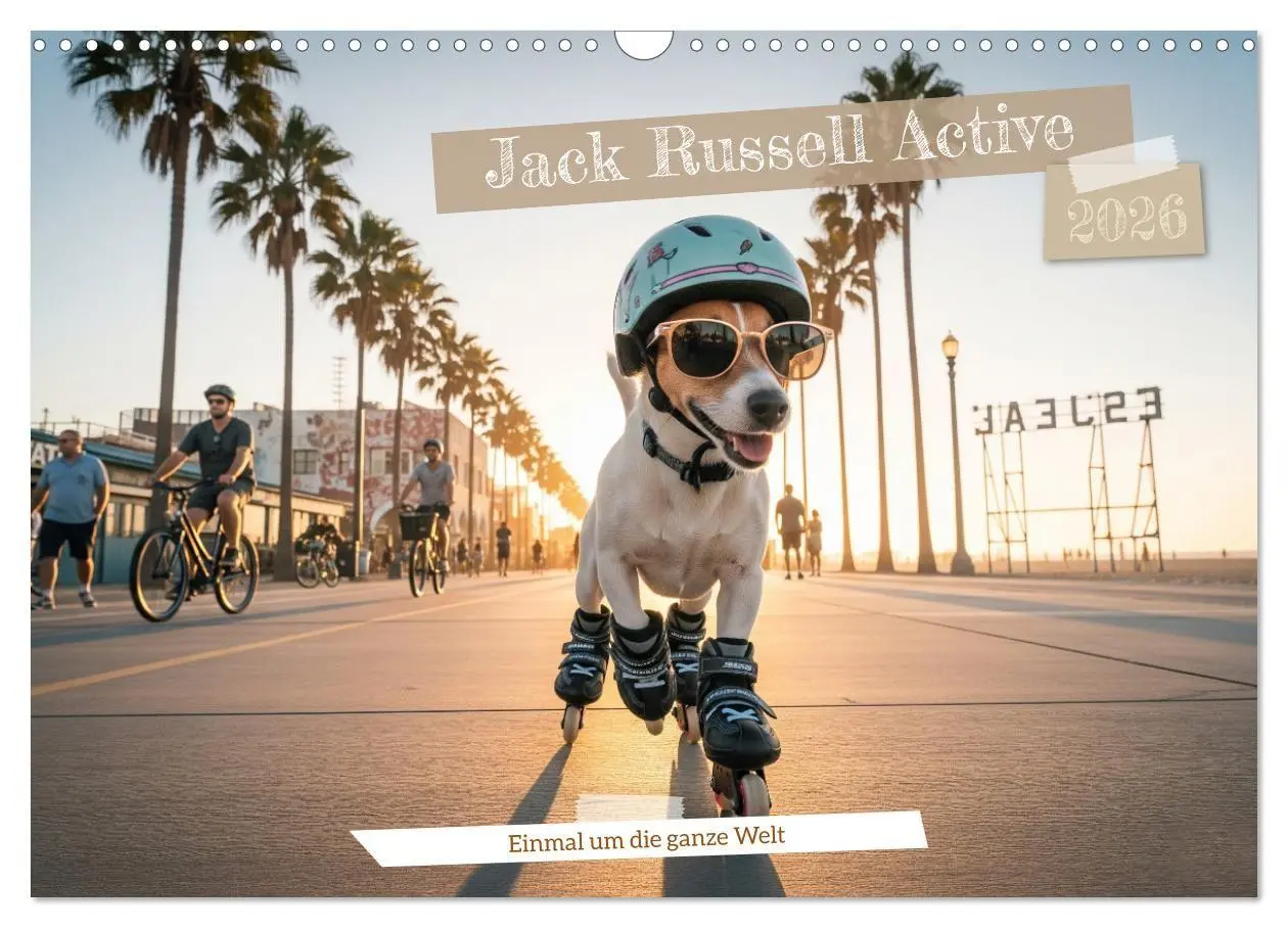 Cover: 9783516668773 | Jack Russel Active (Wandkalender 2026 DIN A3 quer), CALVENDO...