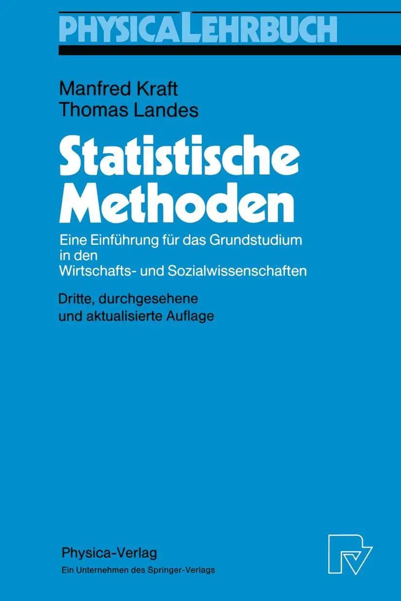 Cover: 9783790808773 | Statistische Methoden | Manfred Kraft (u. a.) | Taschenbuch | x | 1996