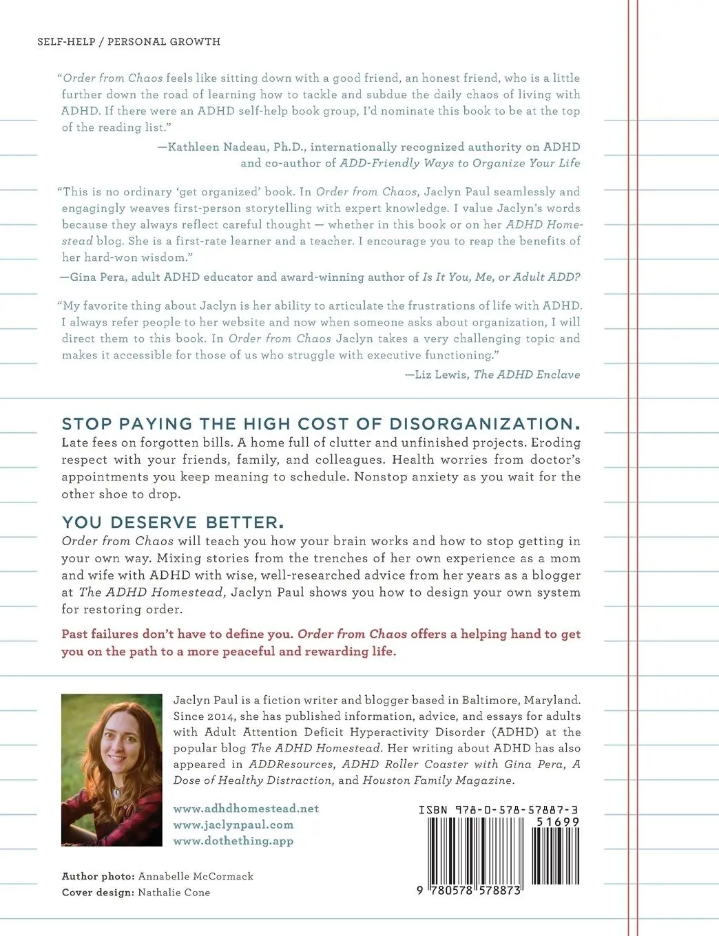 Rückseite: 9780578578873 | Order from Chaos | Jaclyn Paul | Taschenbuch | Kartoniert / Broschiert