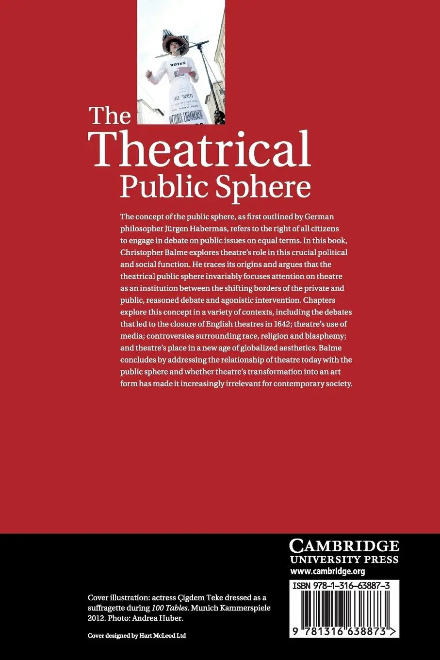 Rückseite: 9781316638873 | The Theatrical Public Sphere | Christopher B. Balme | Taschenbuch