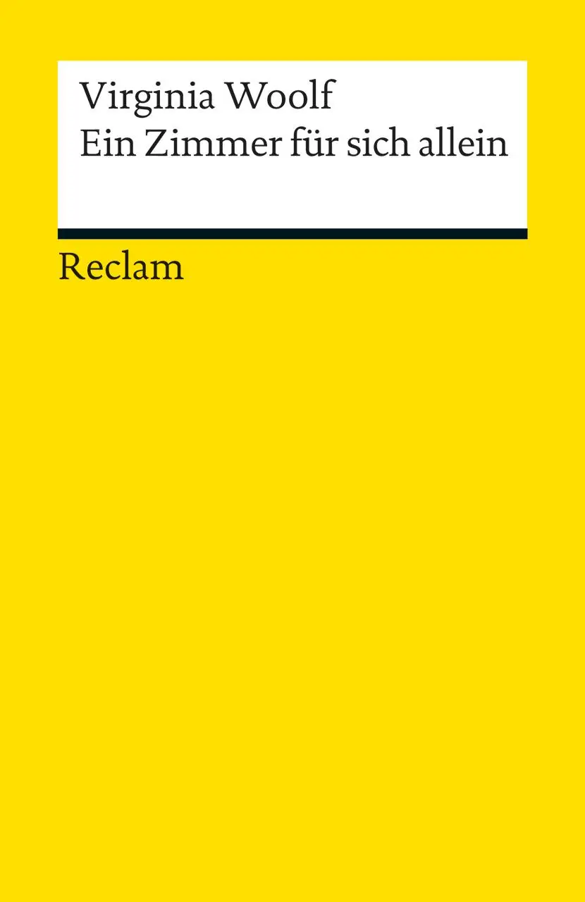 Cover: 9783150188873 | Ein Zimmer für sich allein | Virginia Woolf | Taschenbuch | 190 S.