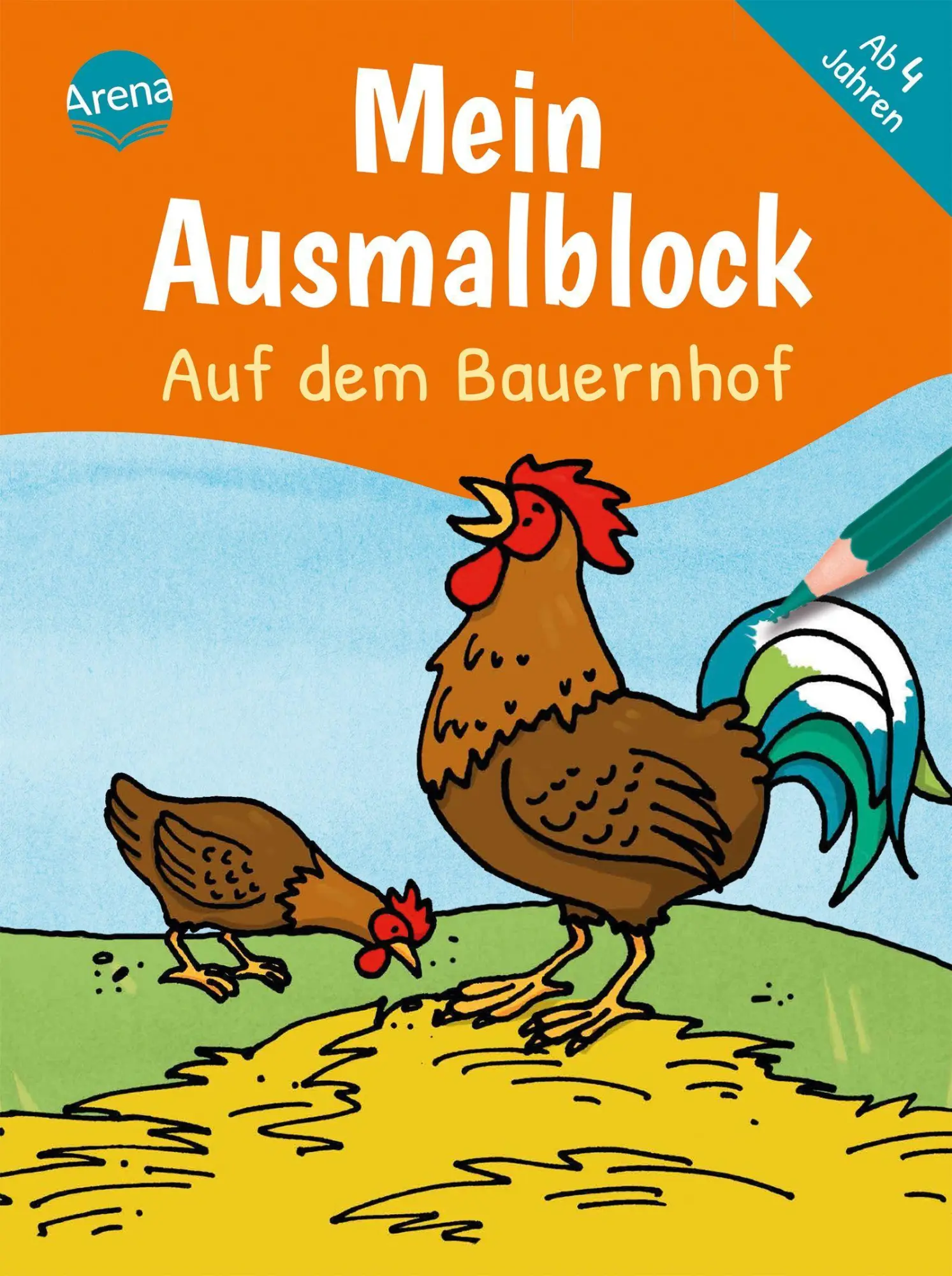 Cover: 9783401718873 | Mein Ausmalblock. Auf dem Bauernhof | Malblock für Kinder ab 4 Jahren