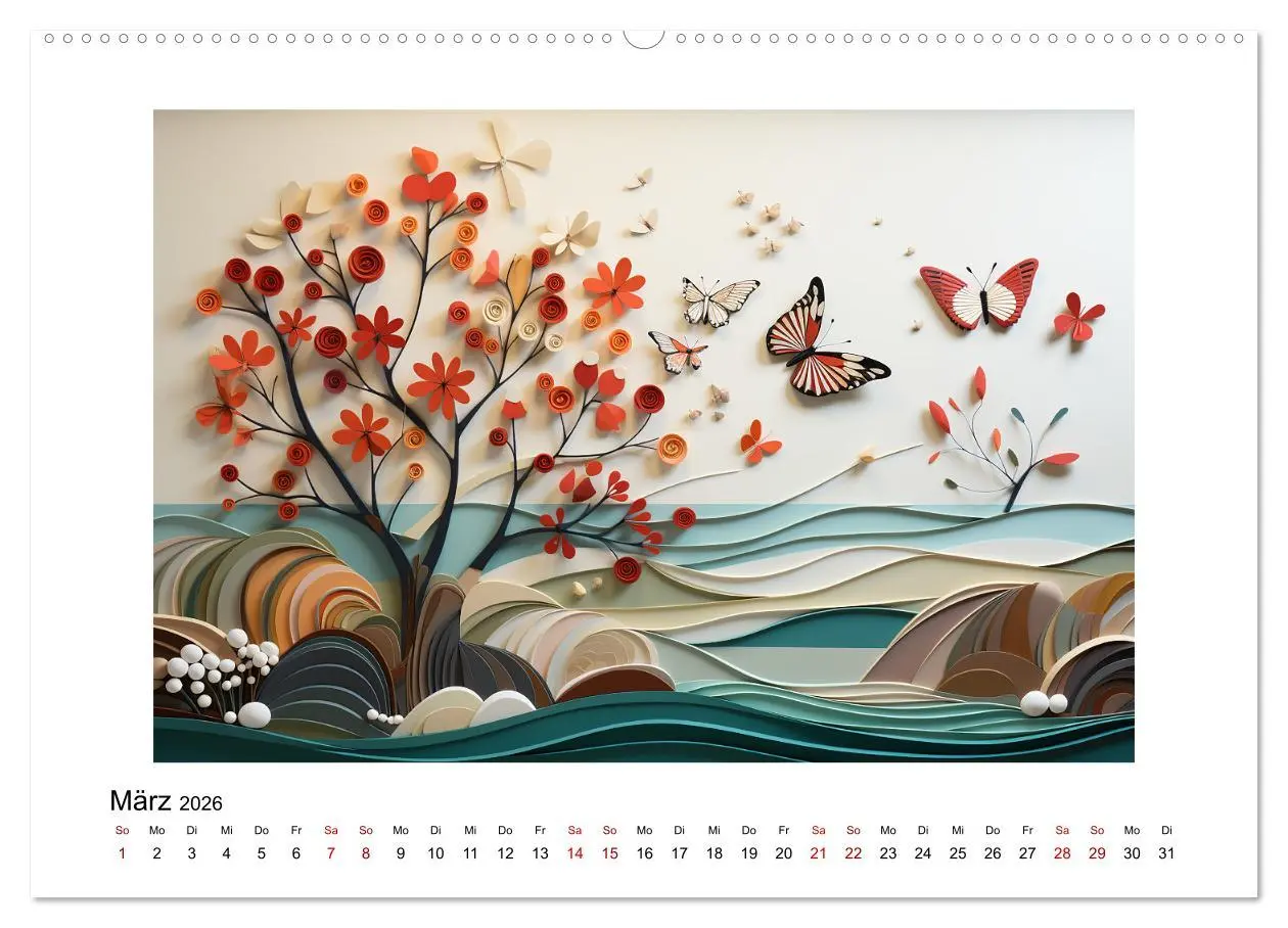 Bild: 9783457498873 | Paper Art (hochwertiger Premium Wandkalender 2026 DIN A2 quer),...