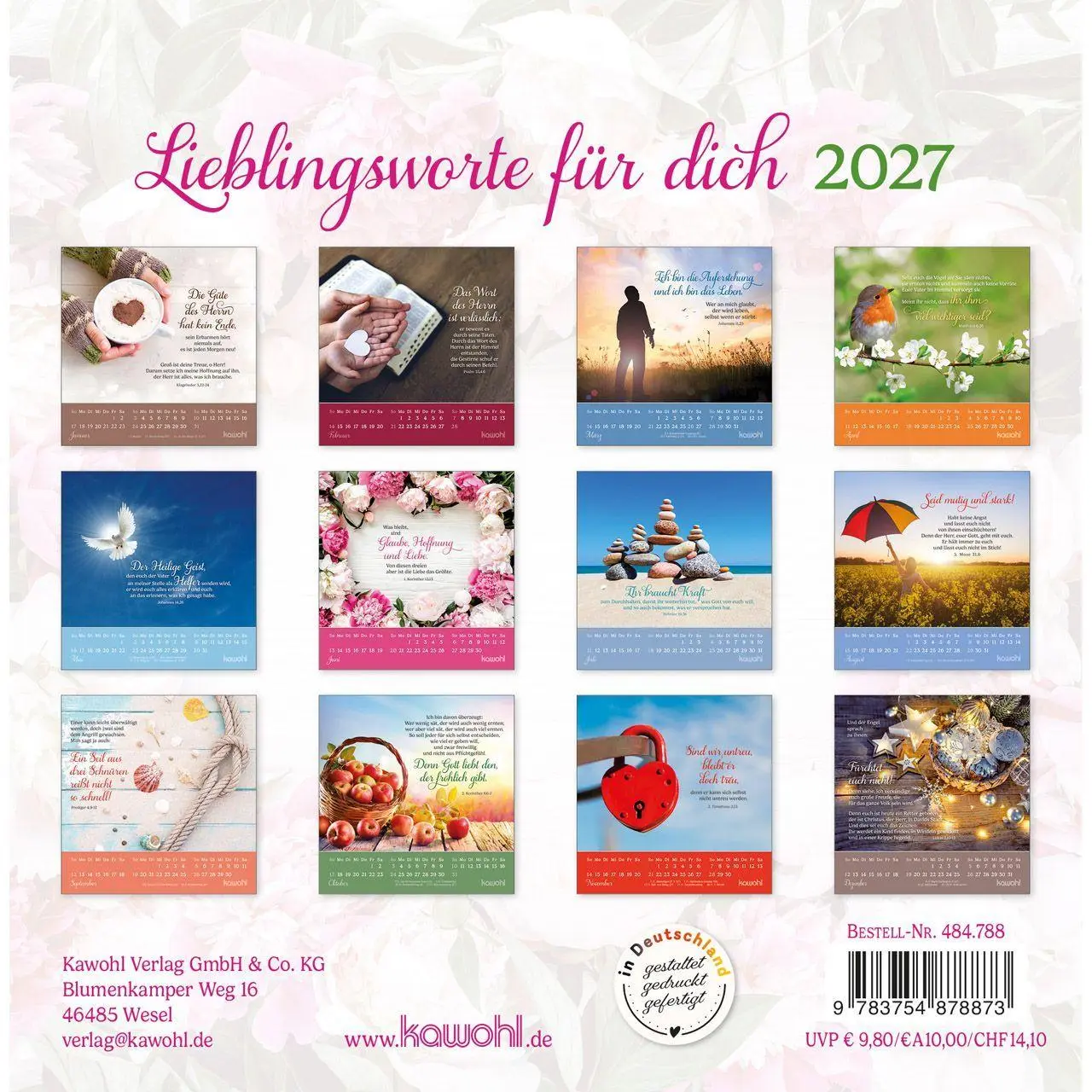 Bild: 9783754878873 | Lieblingsworte für dich 2027 | Postkartenkalender mit Bibelworten
