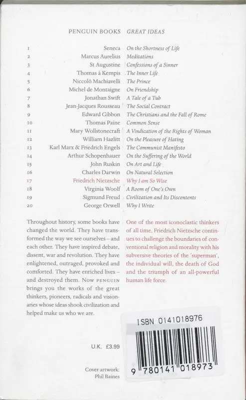Rückseite: 9780141018973 | Why I am So Wise | Friedrich Nietzsche | Taschenbuch | Englisch | 2004