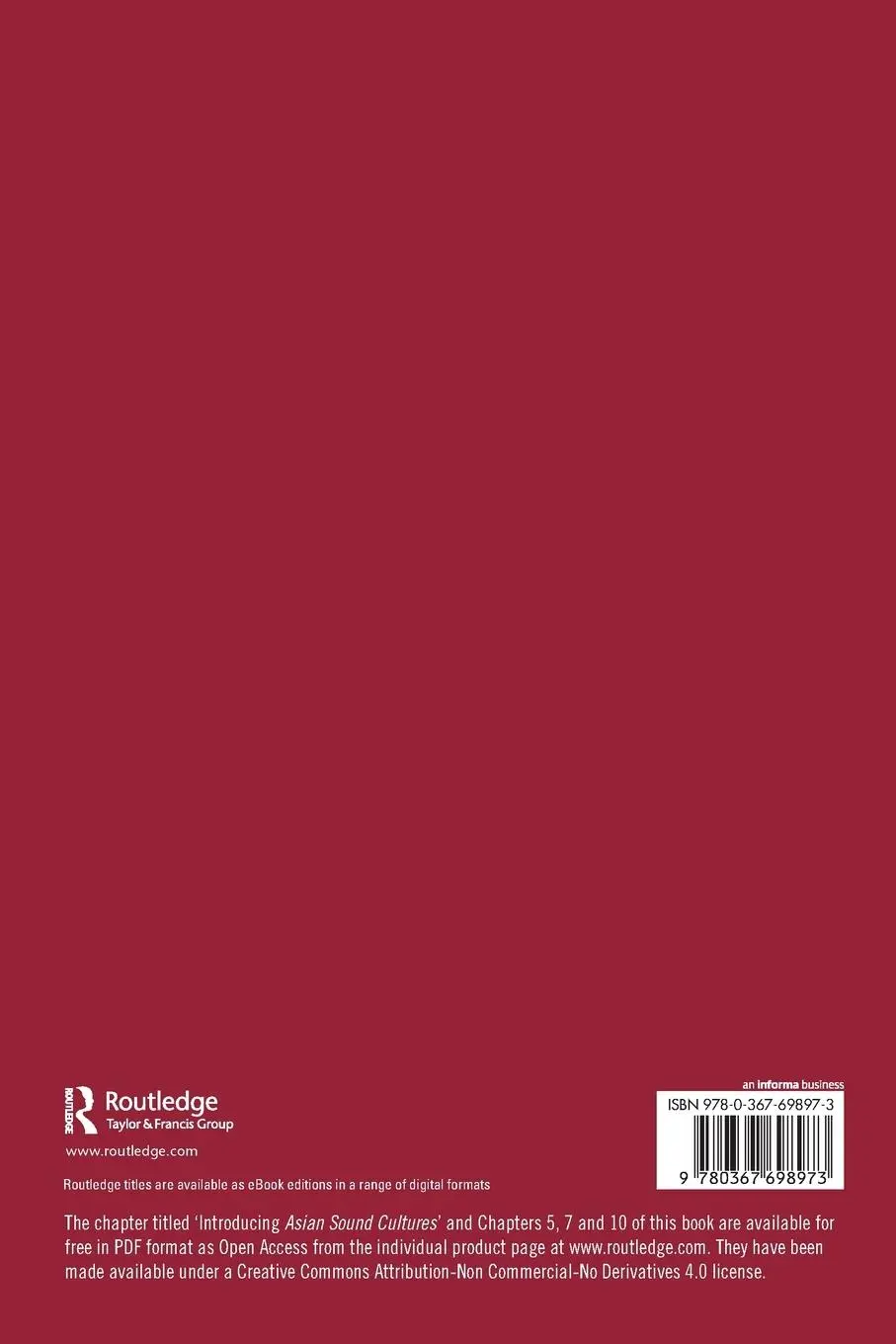Rückseite: 9780367698973 | Asian Sound Cultures | Voice, Noise, Sound, Technology | Taschenbuch