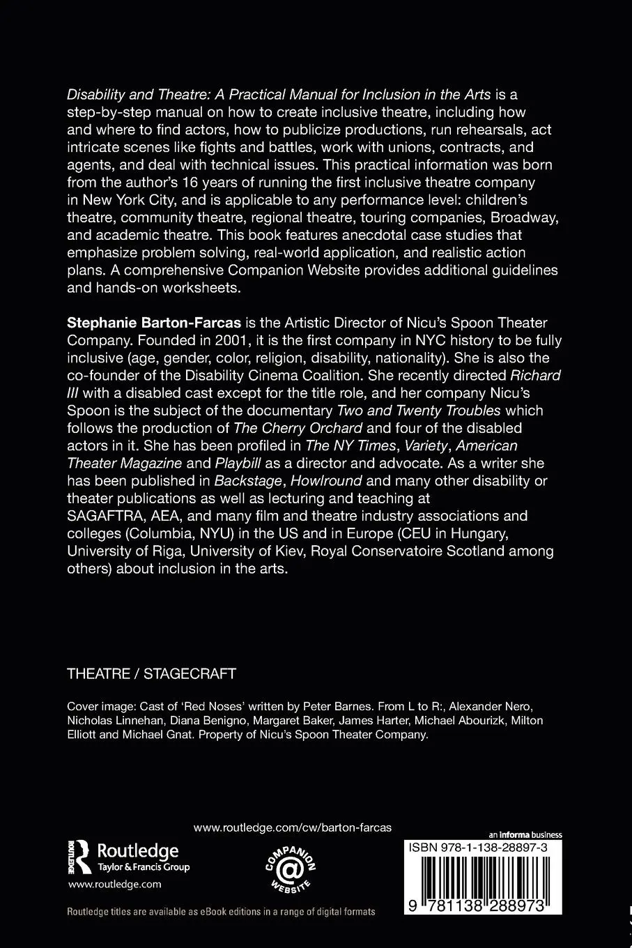 Rückseite: 9781138288973 | Disability and Theatre | A Practical Manual for Inclusion in the Arts
