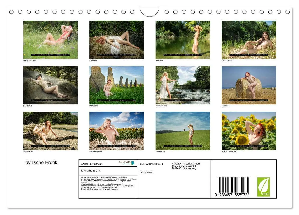 Bild: 9783457558973 | Idyllische Erotik (Wandkalender 2026 DIN A4 quer), CALVENDO...