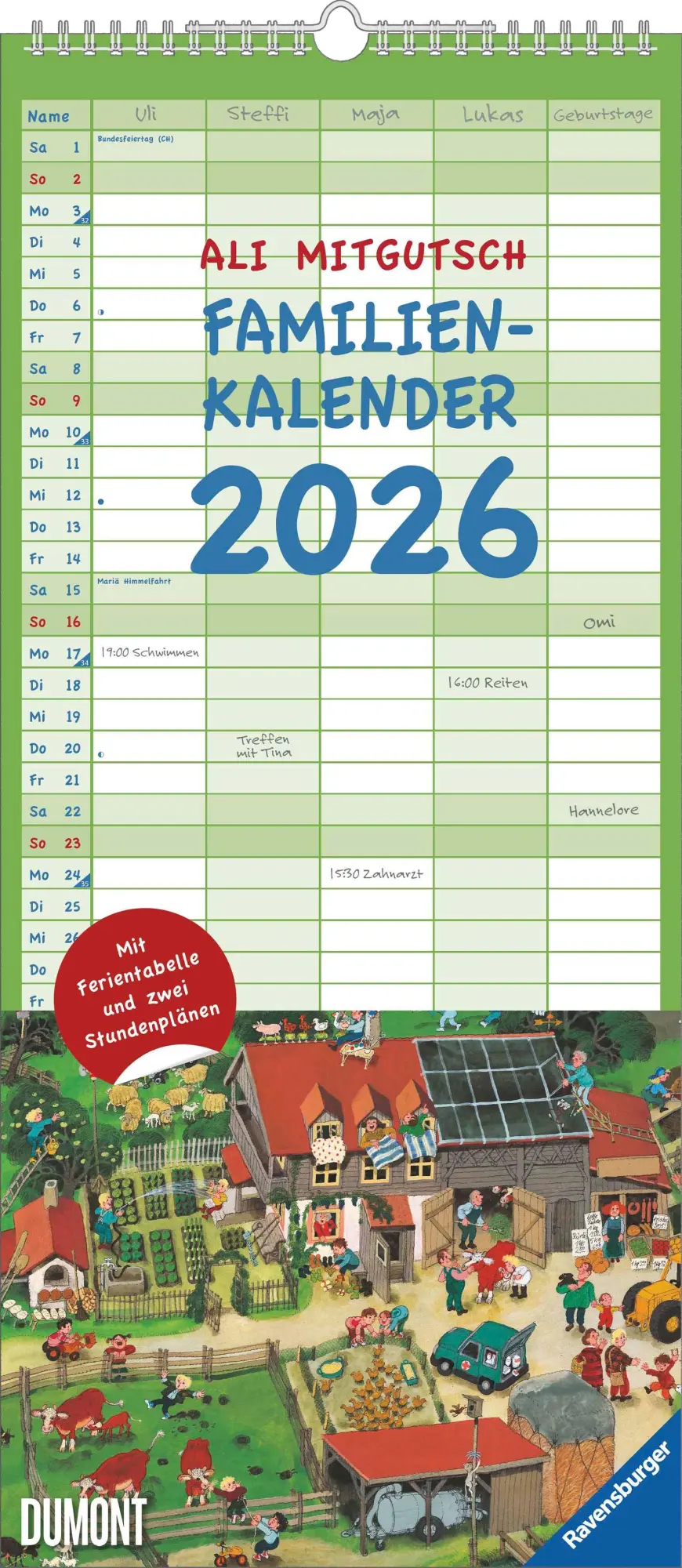 Cover: 4069095009073 | Ali Mitgutsch Familienkalender 2026- Wandkalender - Familienplaner...