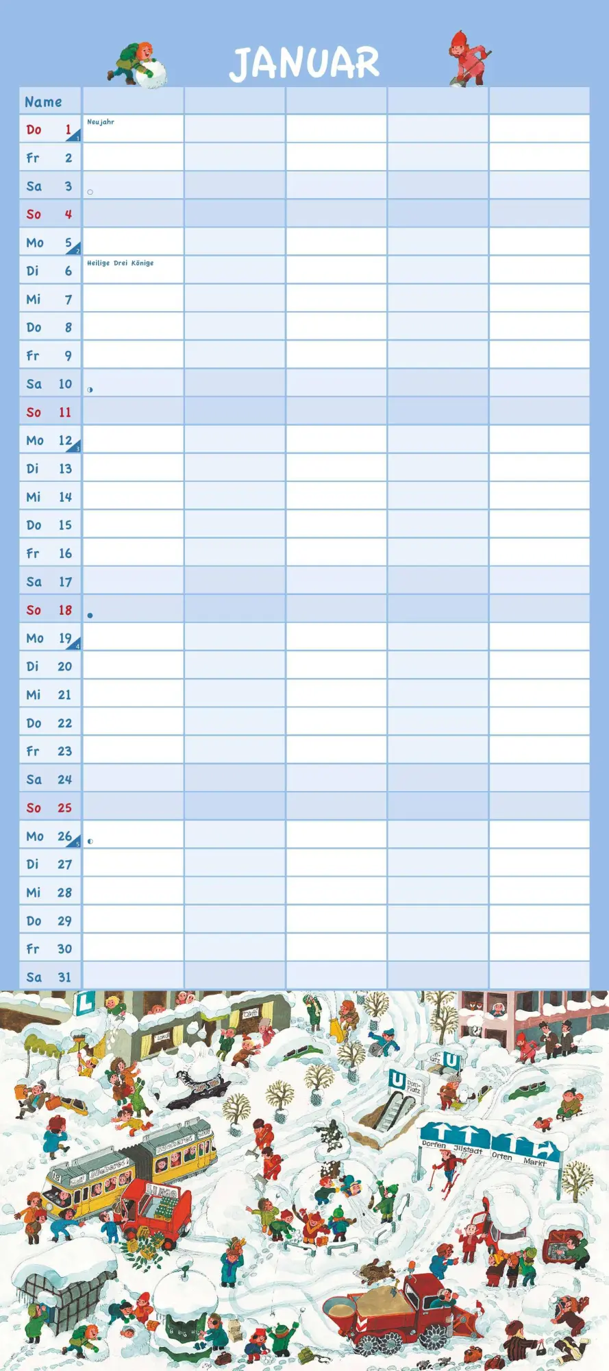 Bild: 4069095009073 | Ali Mitgutsch Familienkalender 2026- Wandkalender - Familienplaner...