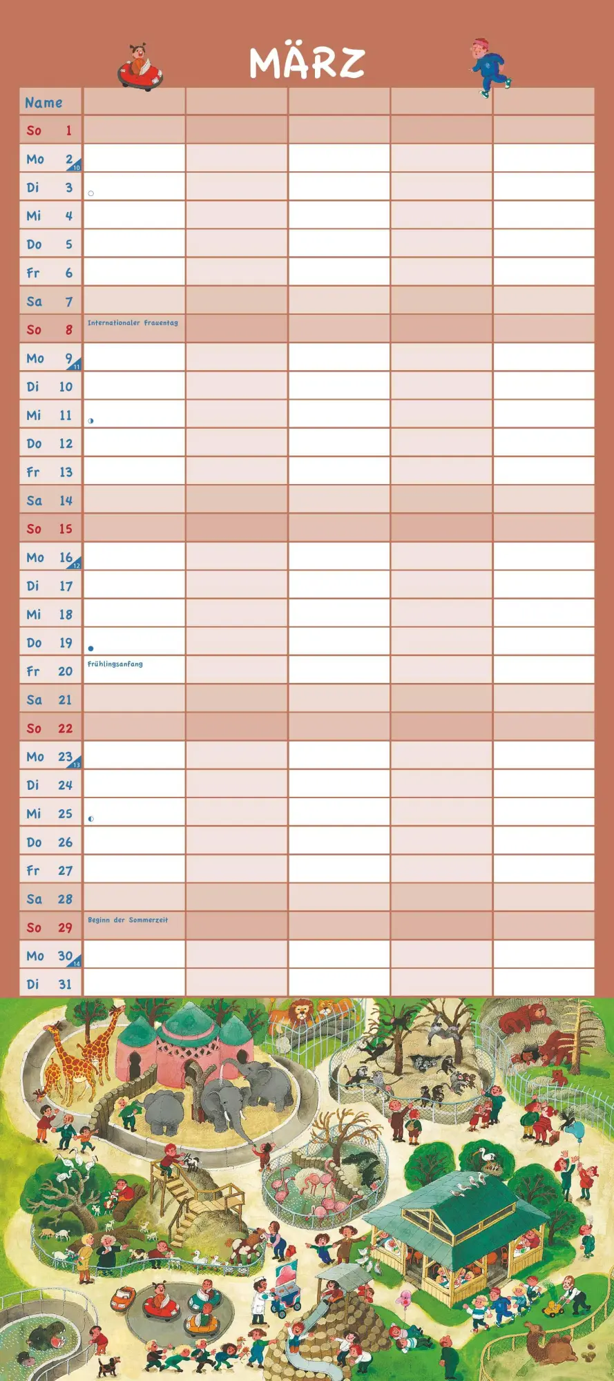 Bild: 4069095009073 | Ali Mitgutsch Familienkalender 2026- Wandkalender - Familienplaner...
