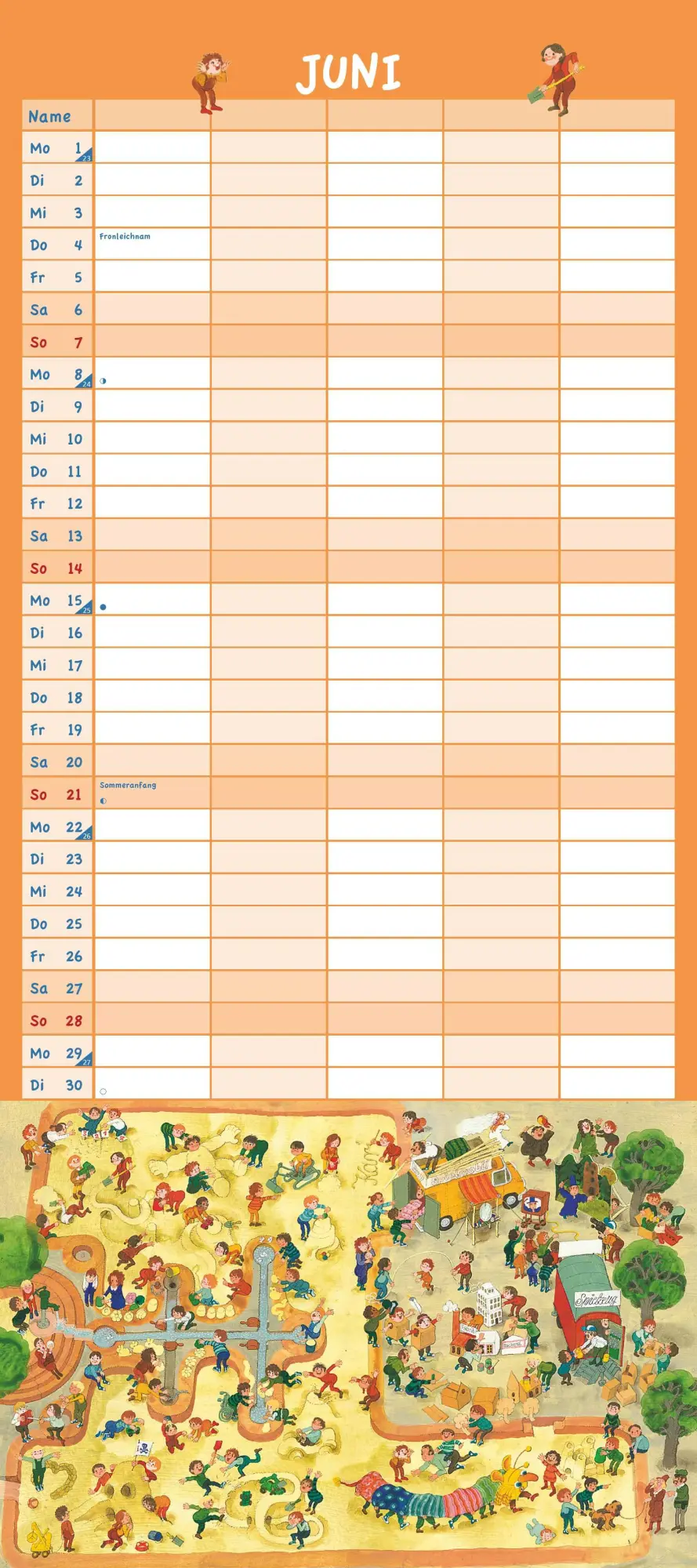 Bild: 4069095009073 | Ali Mitgutsch Familienkalender 2026- Wandkalender - Familienplaner...